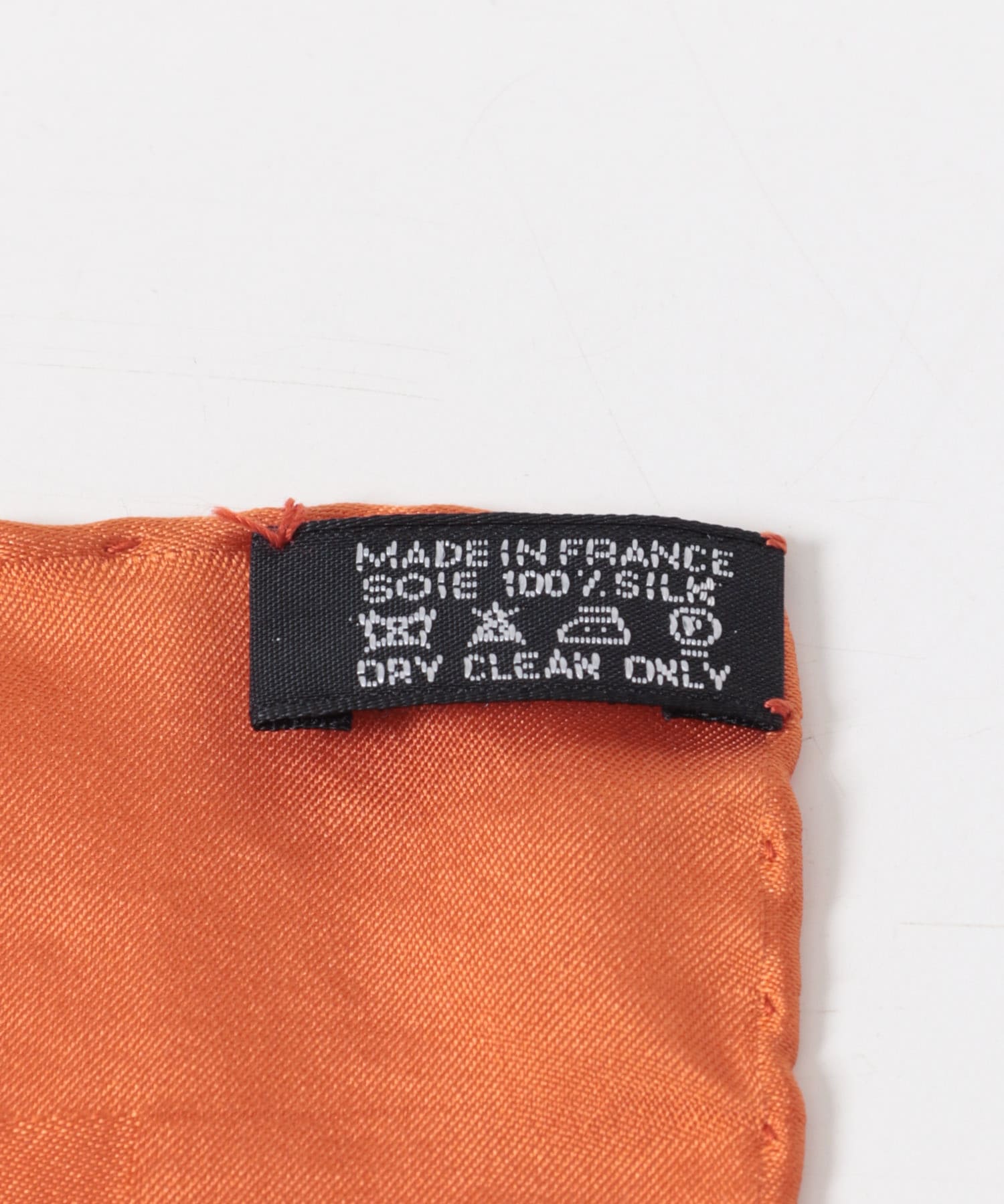 VINTAGE　カレ45 H柄 プチカレ スカーフ ORANGE -