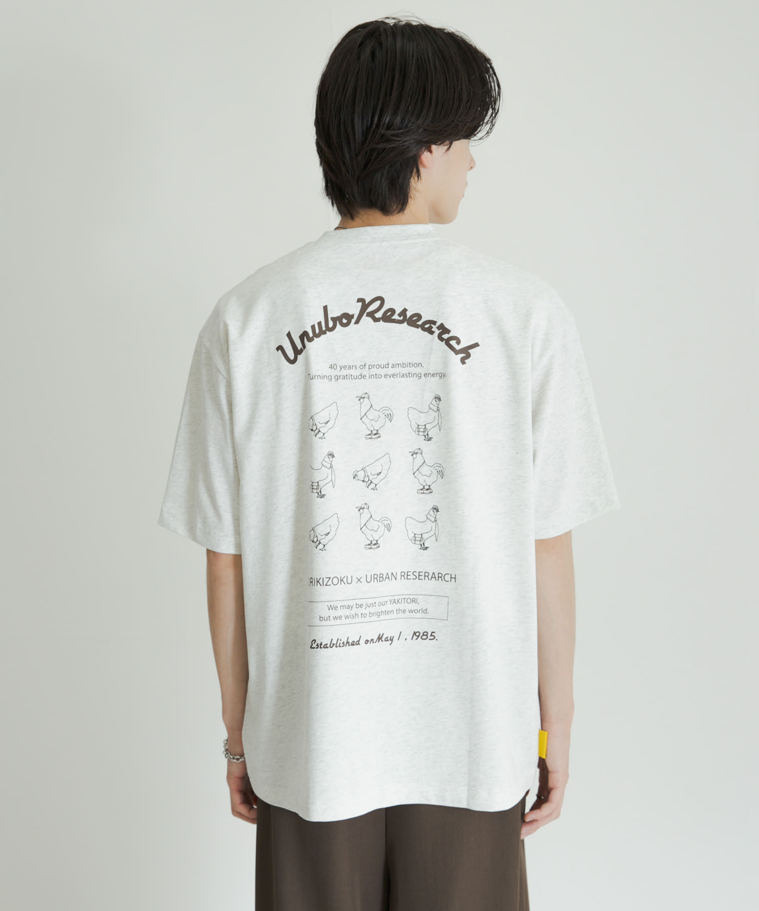 鳥貴族×UR　UnuboResearch SHORT-SLEEVE T-SHIRTS A OATMEAL M