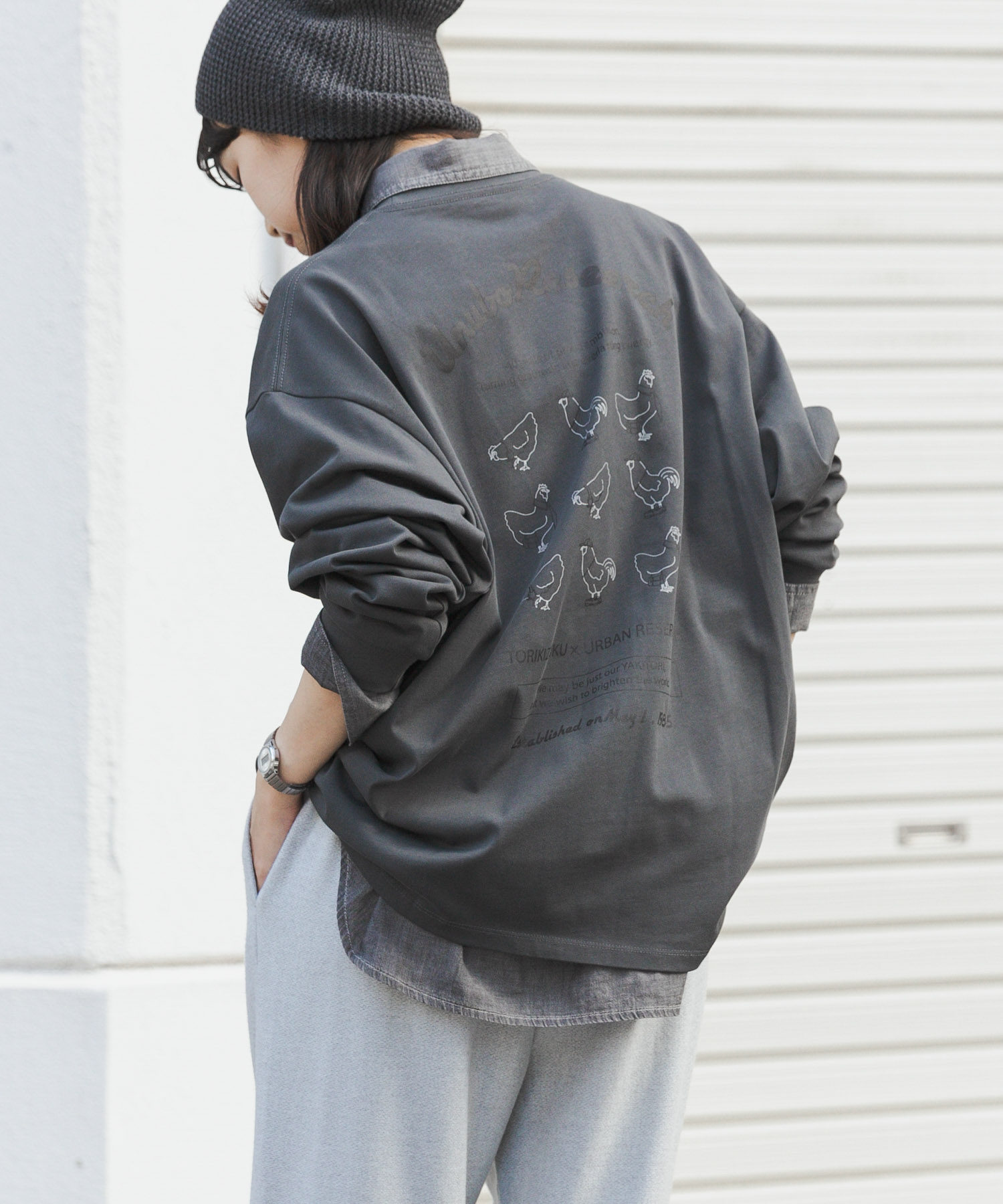 鳥貴族×UR　UnuboResearch LONG-SLEEVE T-SHIRTS A