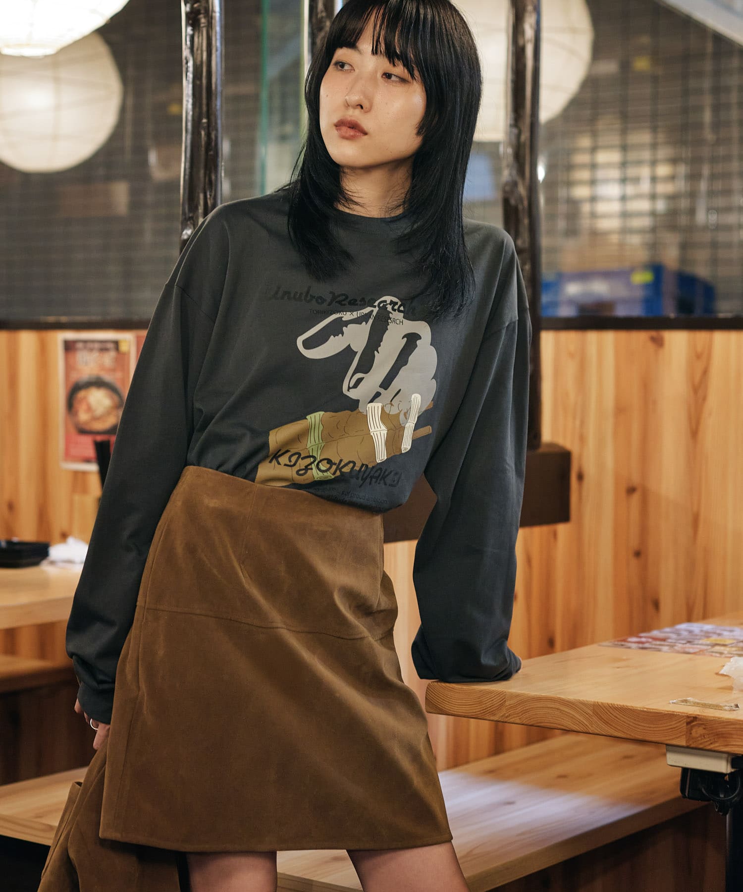 鳥貴族×UR　UnuboResearch LONG-SLEEVE T-SHIRTS B