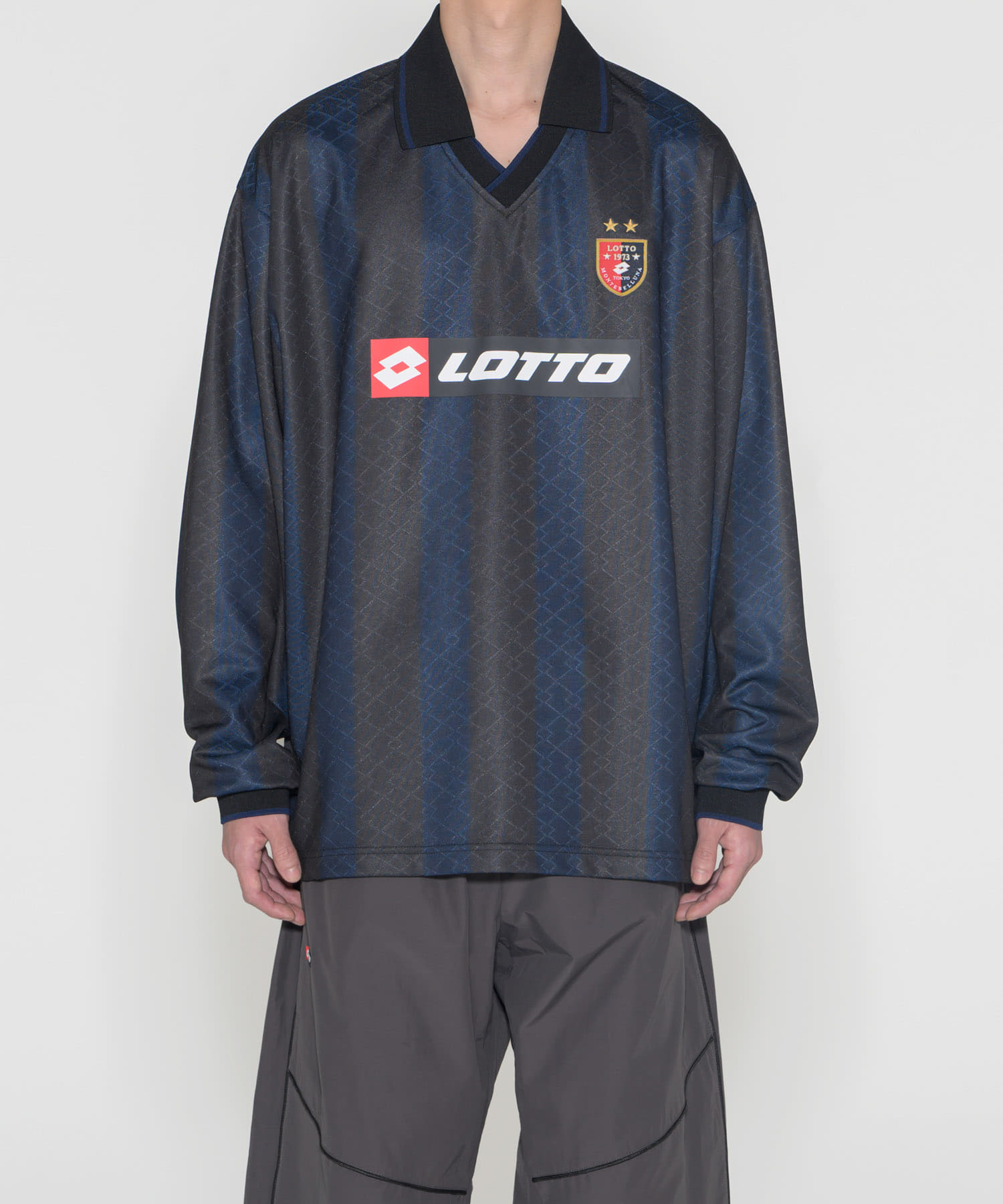 LOTTO　MUTED ST LONG-SLEEVE GAME SHIRTS BLK×NAY M