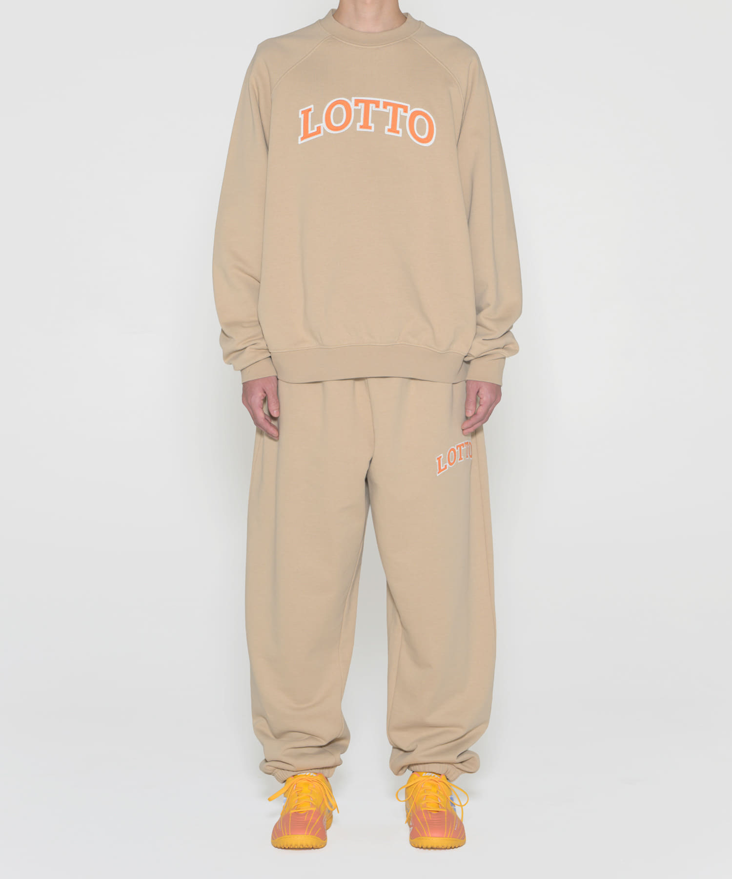 LOTTO　ARCH LOGO SWEAT PANTS BEIGE M