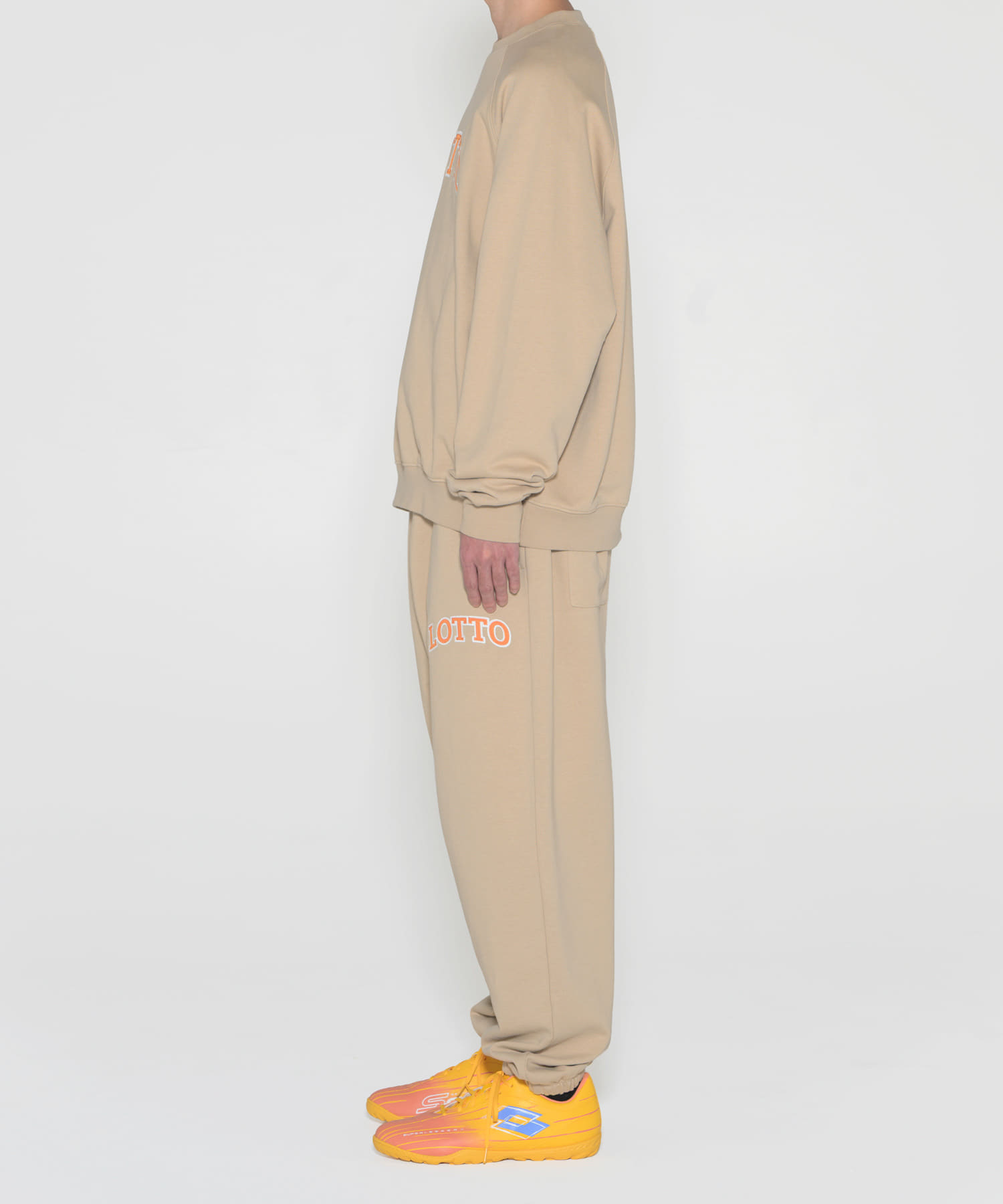 LOTTO　ARCH LOGO SWEAT PANTS BEIGE M
