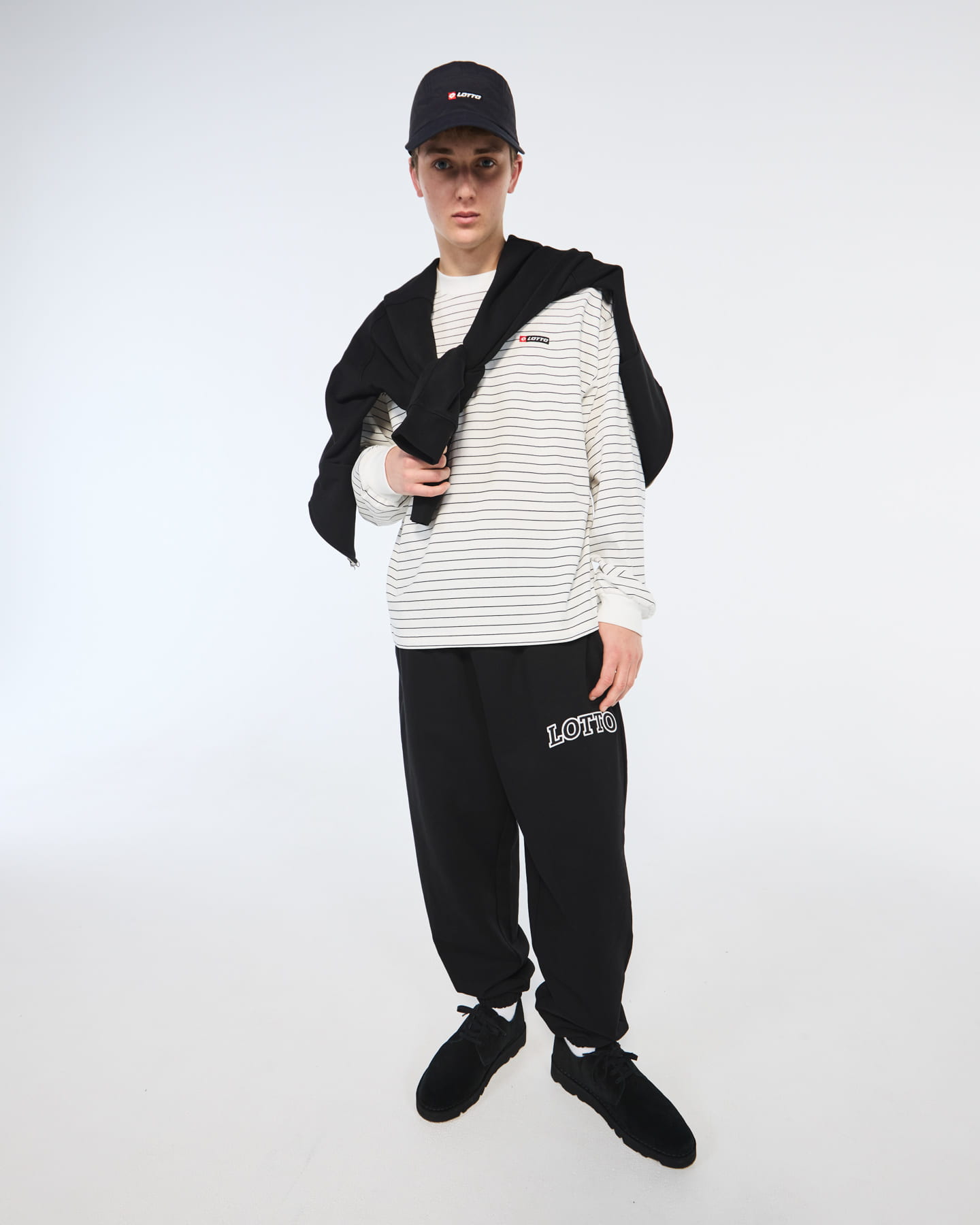 LOTTO　FINE BORDER LONG-SLEEVE T-SHIRTS WHITE M