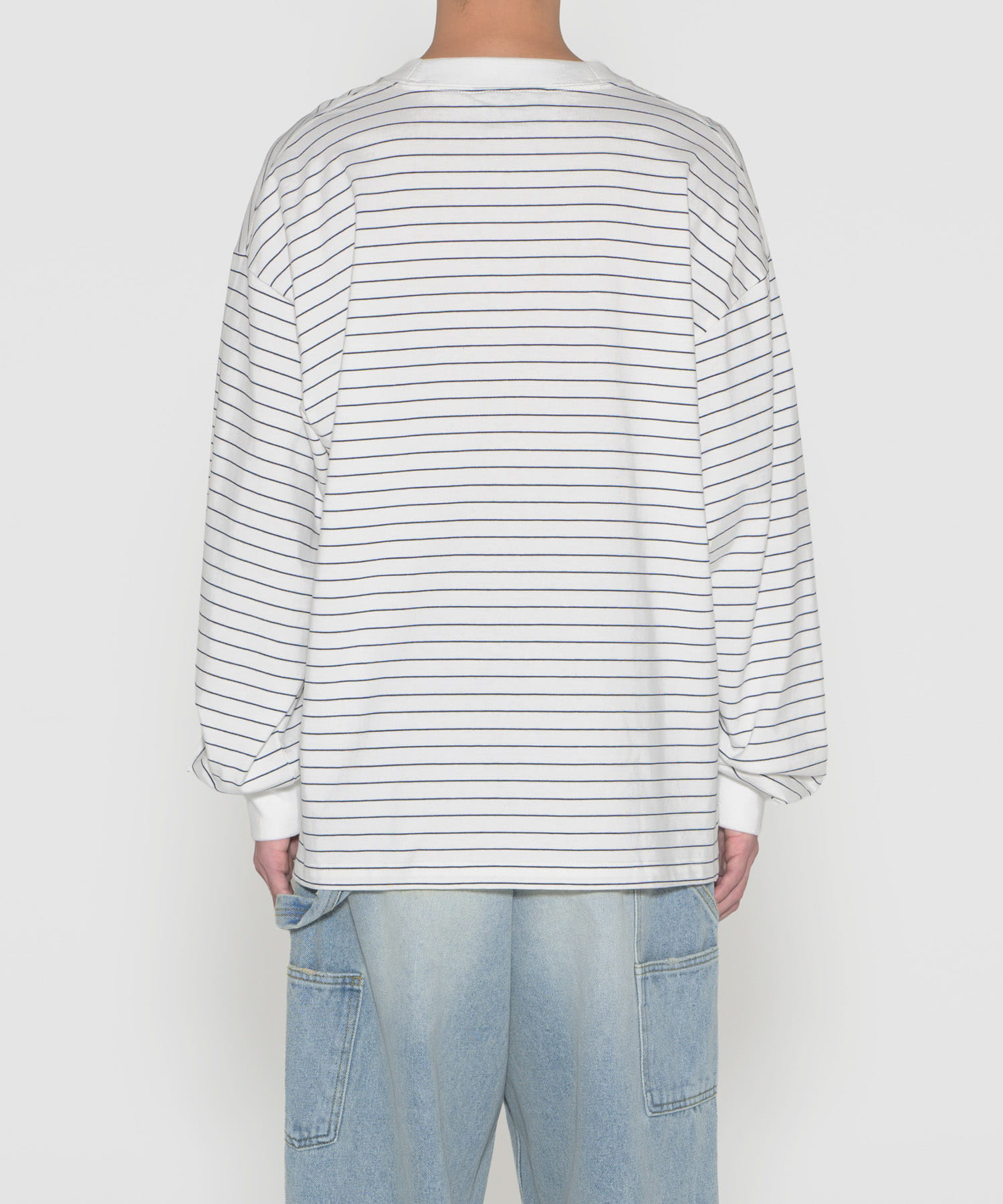 LOTTO　FINE BORDER LONG-SLEEVE T-SHIRTS WHITE M