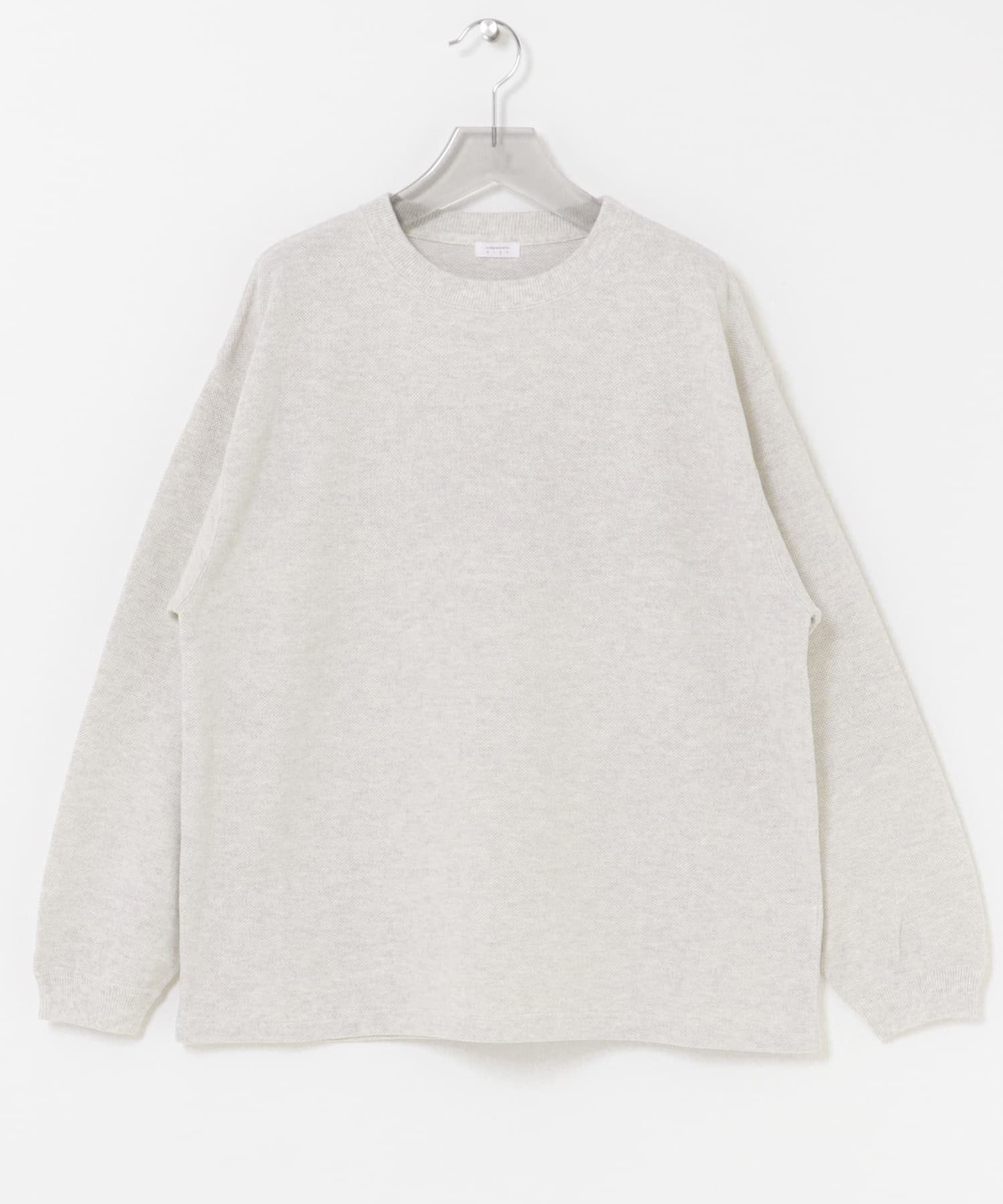 crepuscule　Co/Ra Moss Stitch Pullover OATMEAL 1