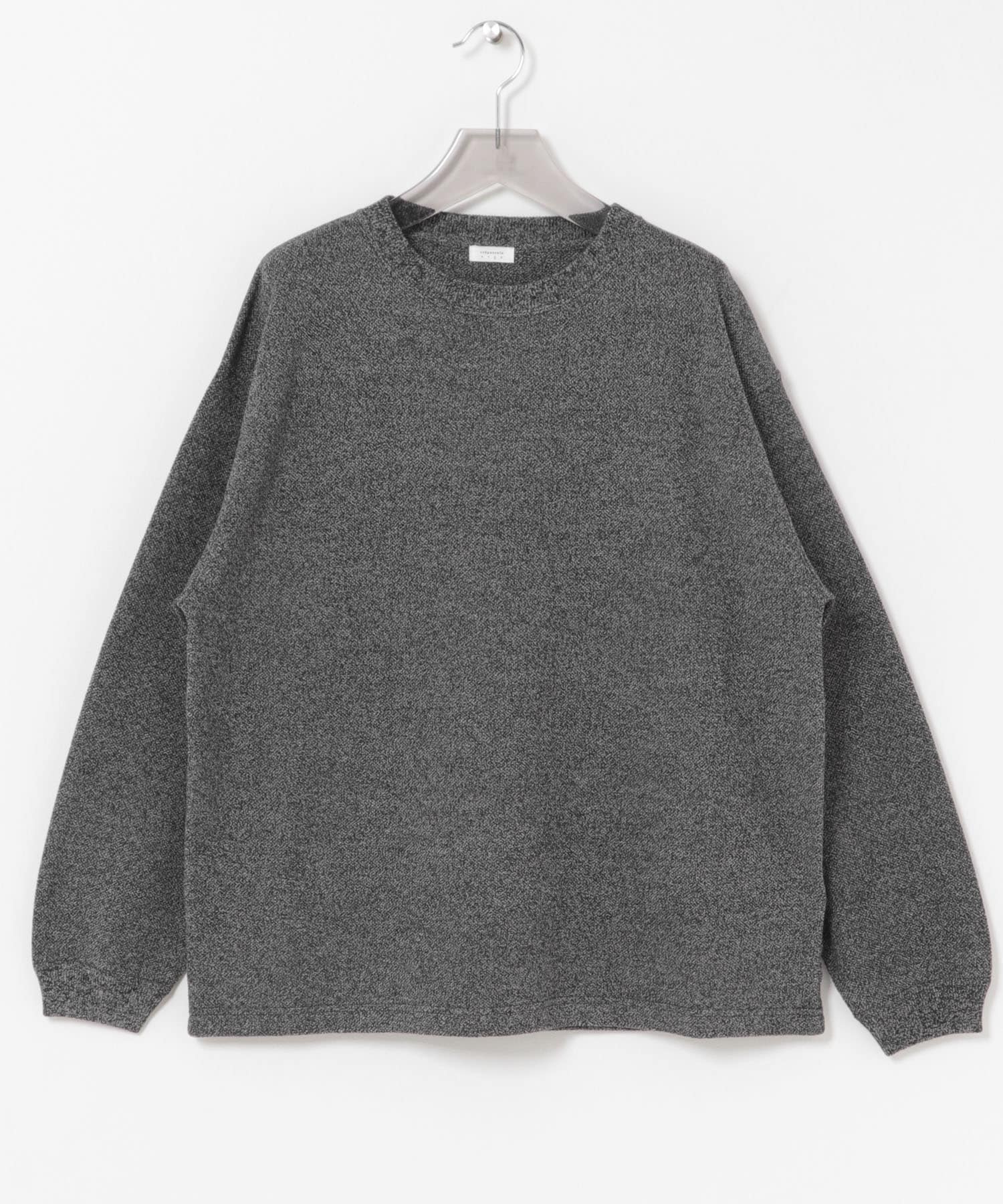 新品 crepuscule クルーネック リネンニット カットソー グレー 1 crepuscule Co/Ra Moss Stitch Pullover(1 OATMEAL): トップス｜URBAN