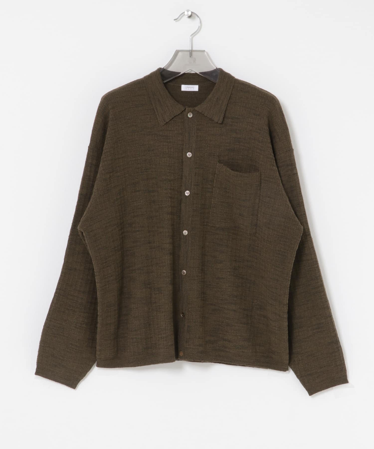 crepuscule　Crepe Knit Shirt