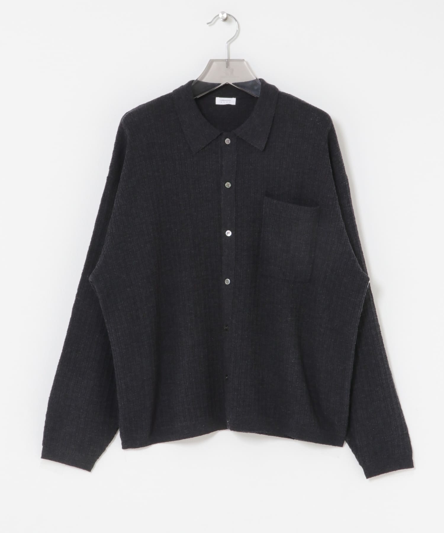 crepuscule　Crepe Knit Shirts BLACK 1