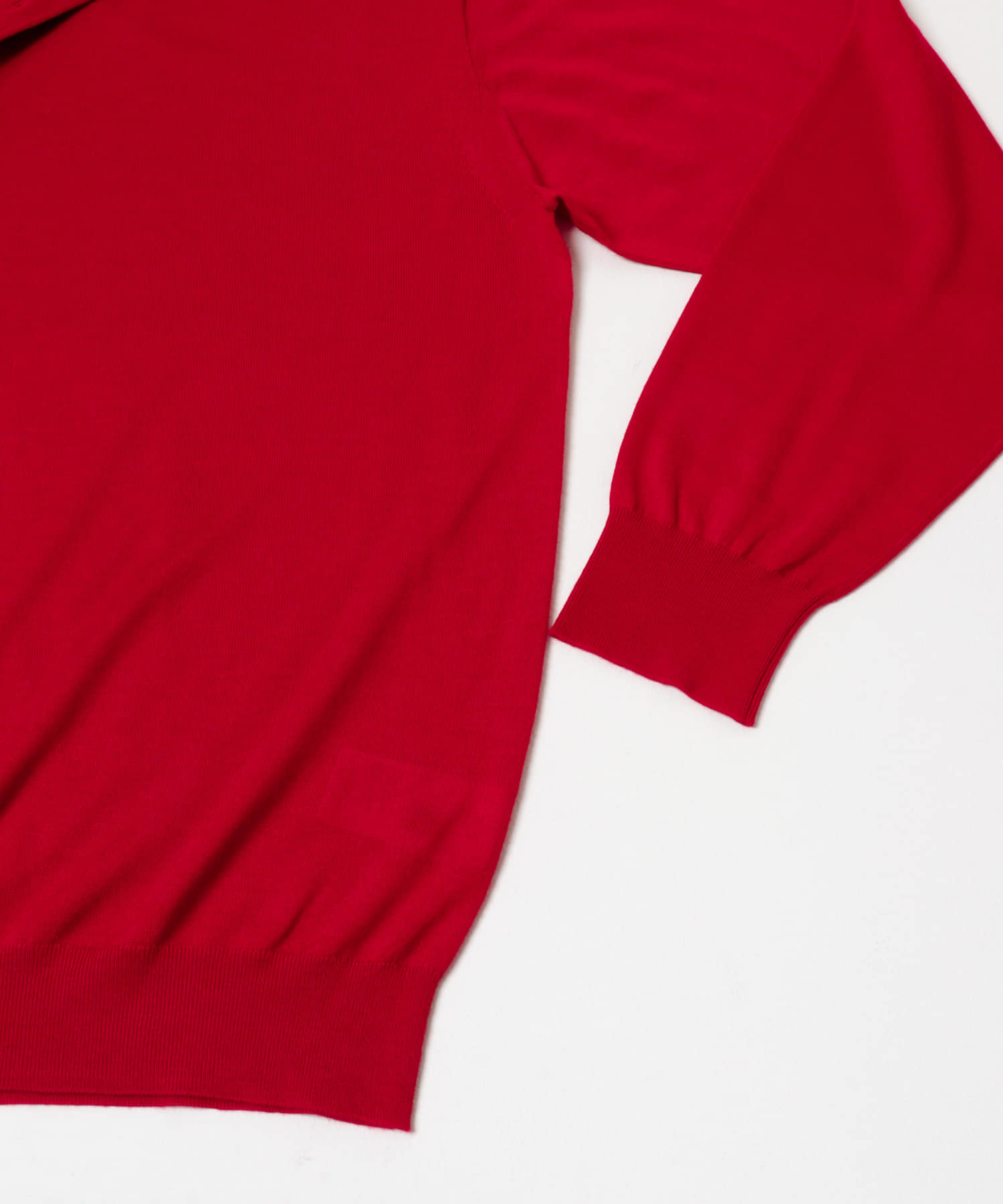 YLEVE　W/S CASHMERE  KNIT POLO 100 RED 4
