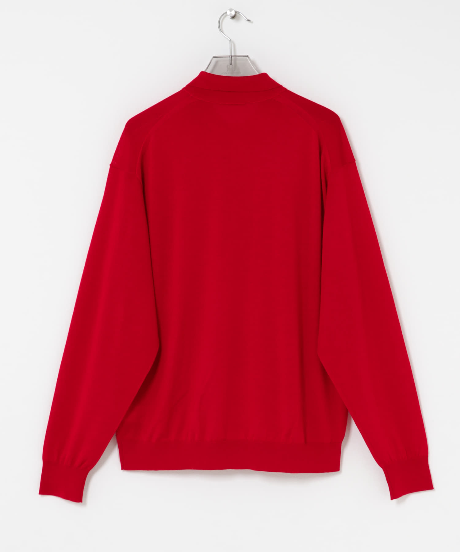 YLEVE　W/S CASHMERE  KNIT POLO 100 RED 4