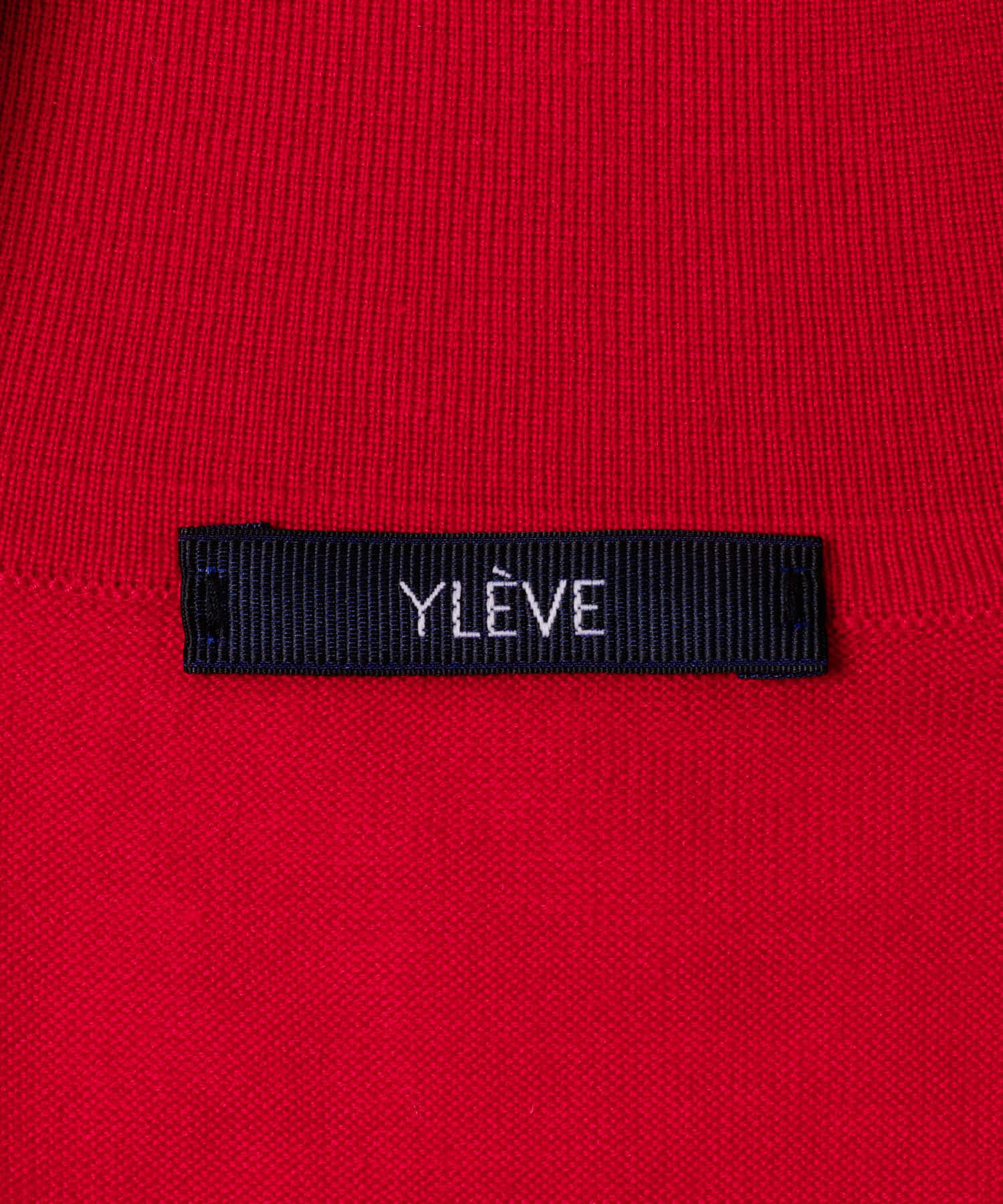 YLEVE　W/S CASHMERE  KNIT POLO 100 RED 4