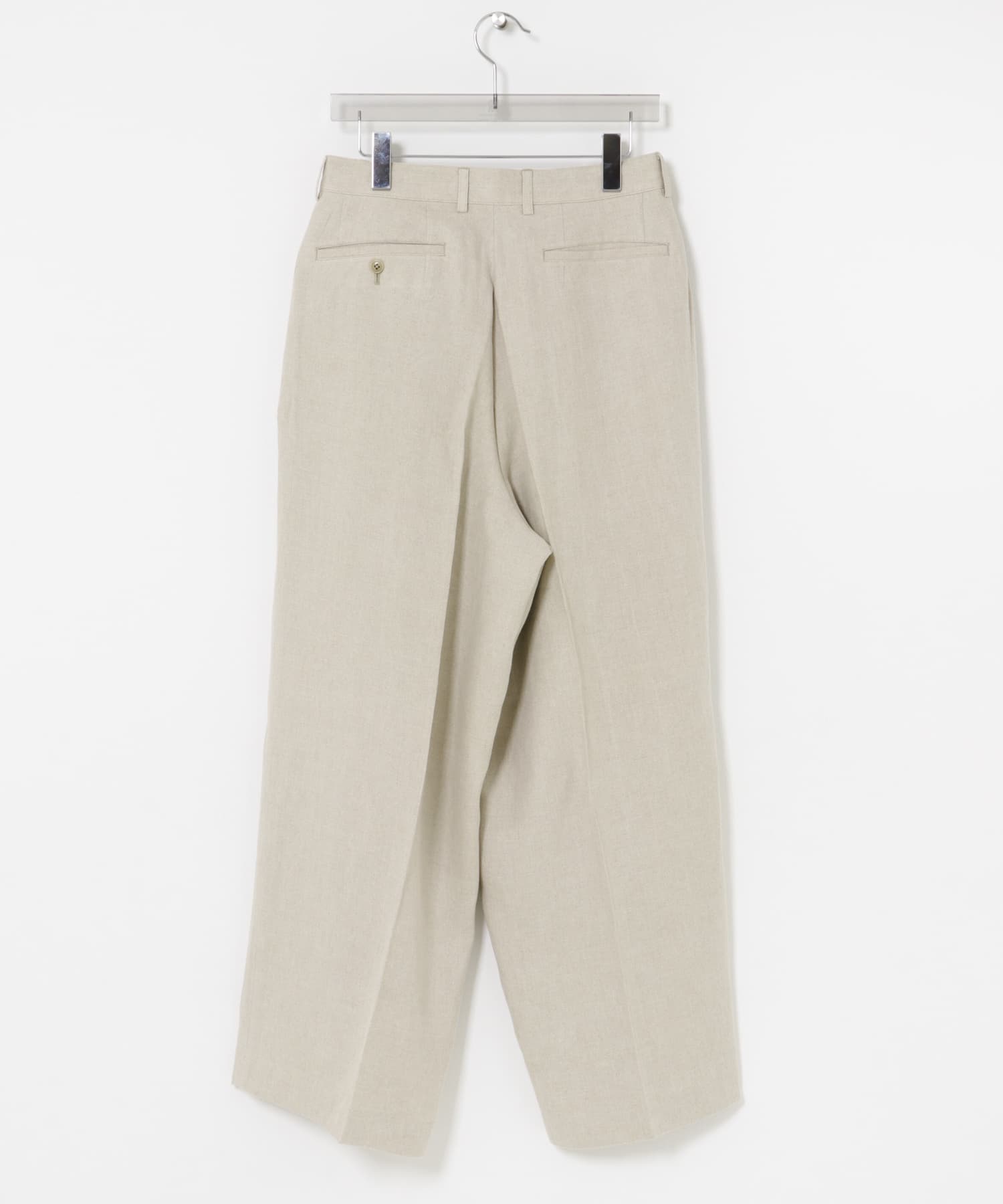 REVERBERATE　TACKED TROUSERS ECRU 1