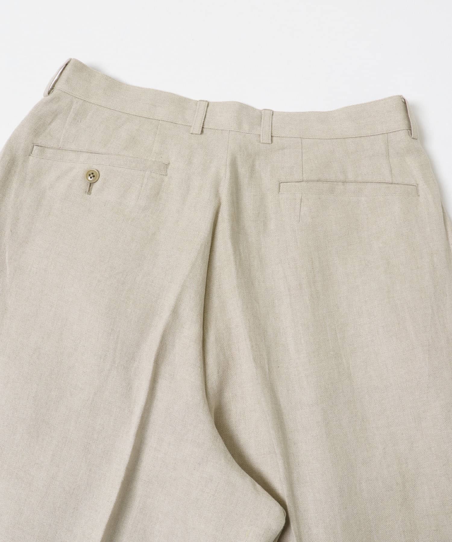 REVERBERATE　TACKED TROUSERS ECRU 1