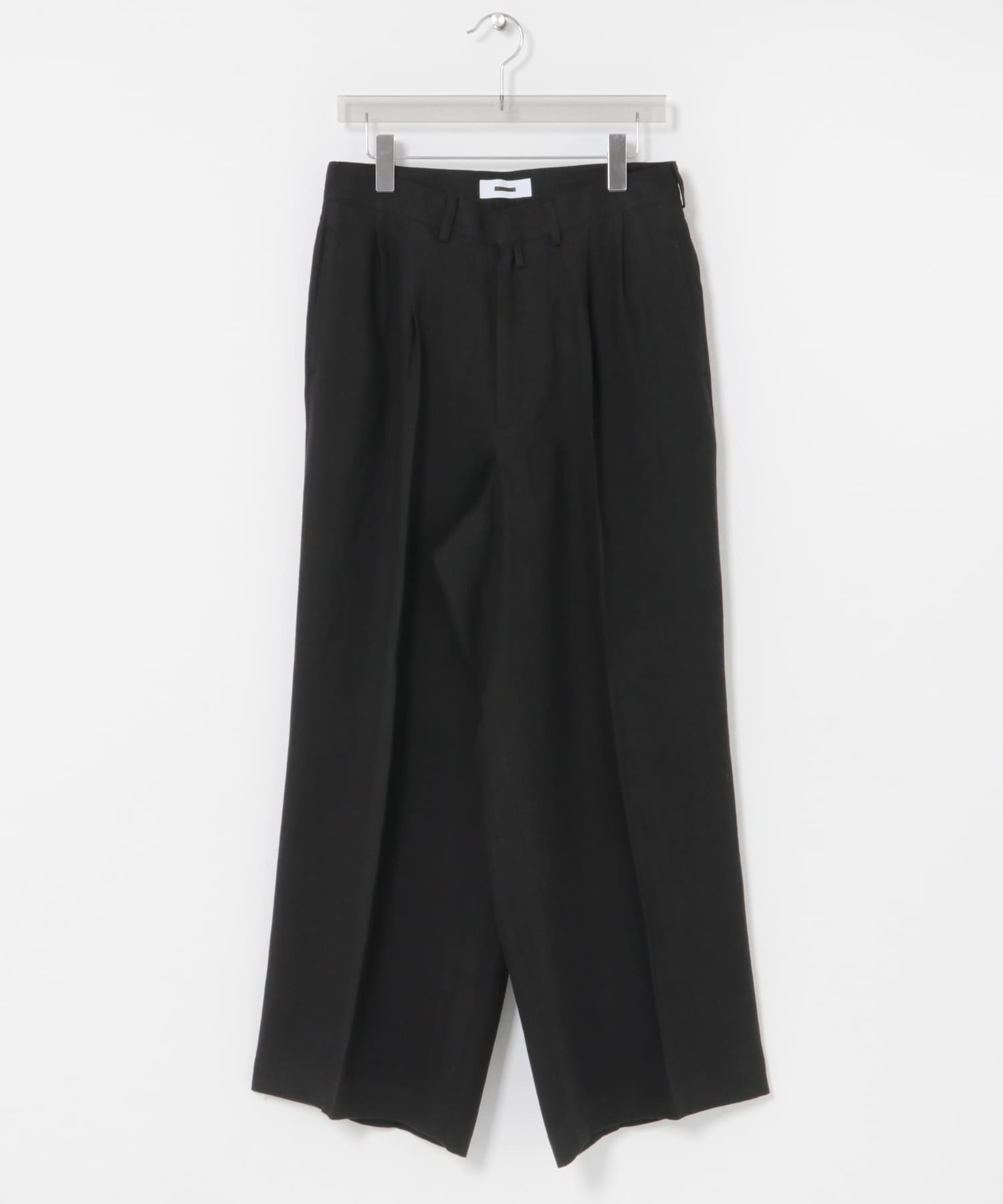 REVERBERATE　TACKED TROUSERS BLACK 1