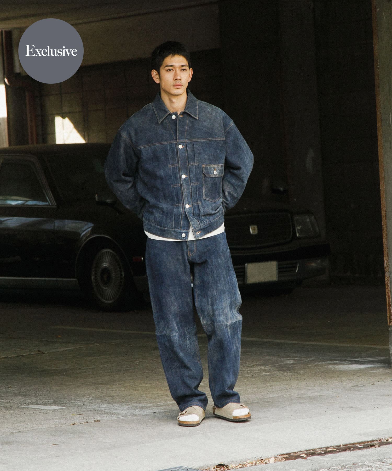 『別注』SEVEN BY SEVEN×URBAN RESEARCH　LEATHER WIDE PANTS