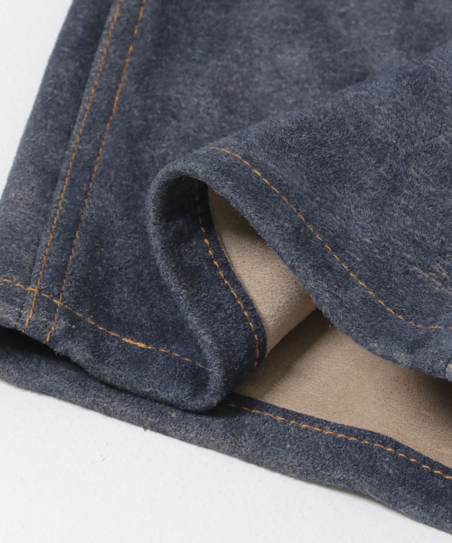 『別注』SEVEN BY SEVEN×URBAN RESEARCH　LEATHER WIDE PANTS NAVY M