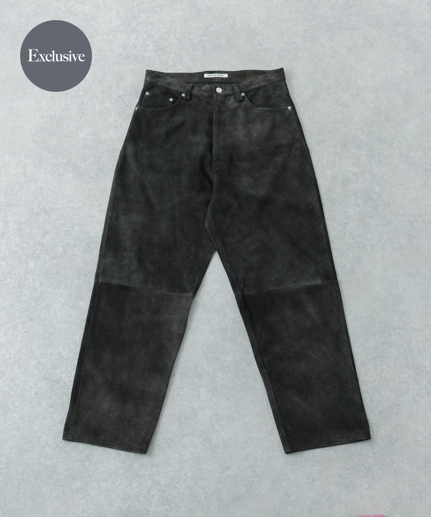 別注』SEVEN BY SEVEN×URBAN RESEARCH LEATHER WIDE PANTS(M NAVY
