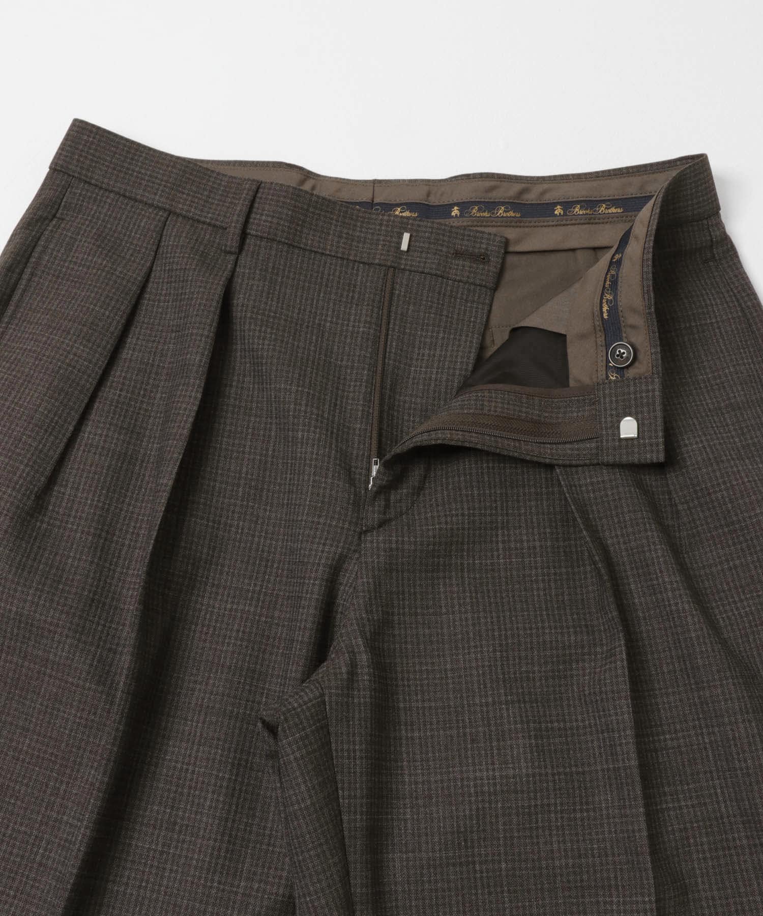 BROOKS BROTHERS　EXCLUSIVE TRS 2INTUCK BROWN 30