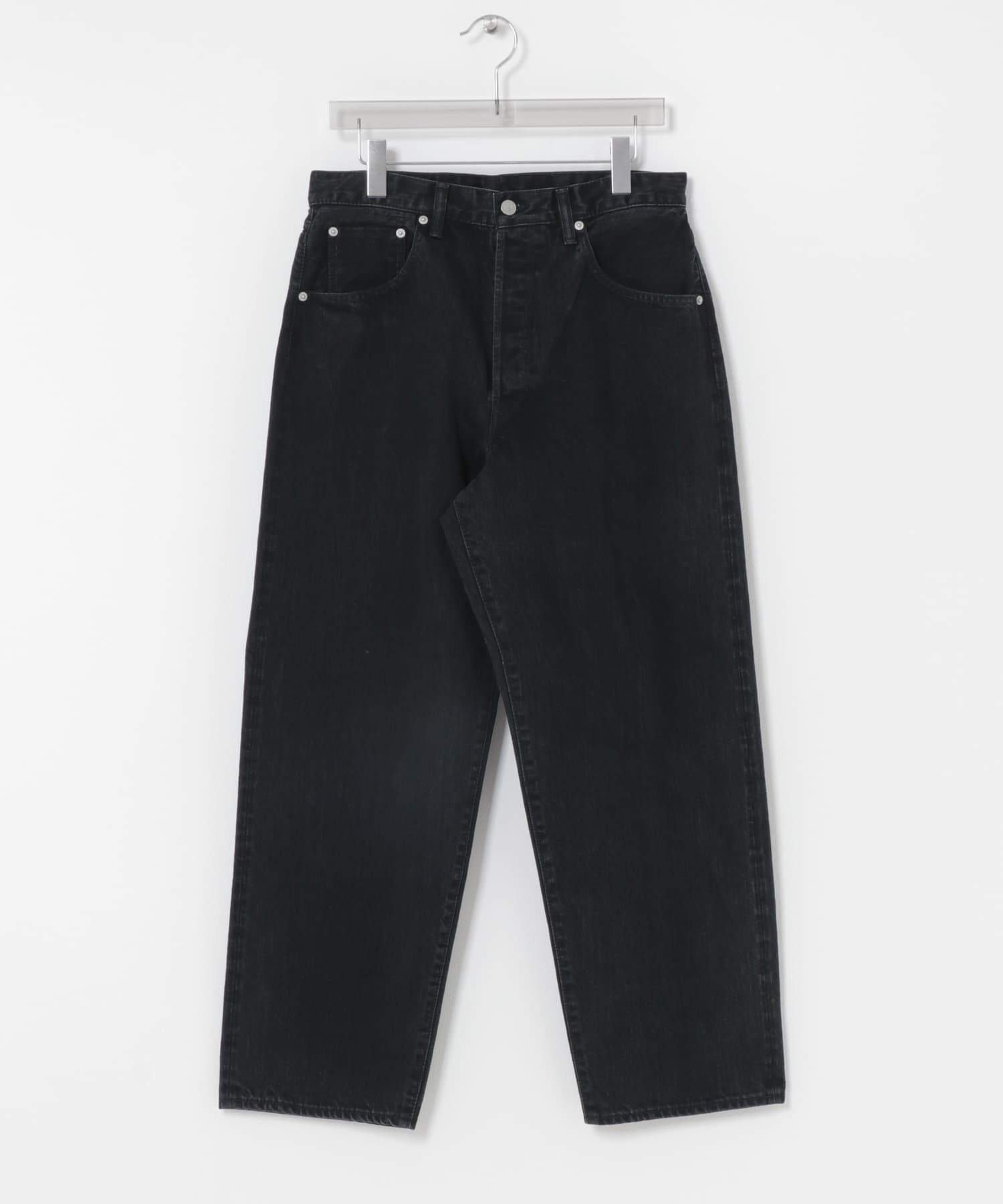 Scye　BLACK DENIM BAGGY JEANS