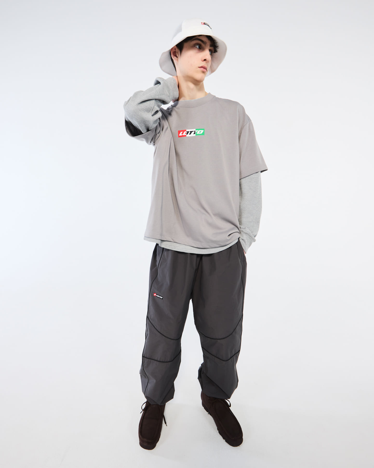 LOTTO　LINE NYLON PANTS GRAY M