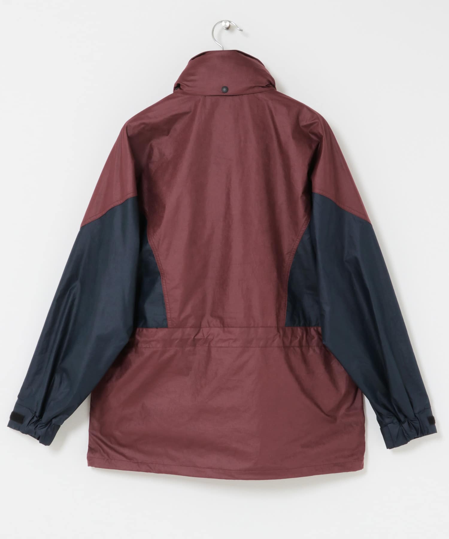 The DUFFER N NEPHEWS　HOODED WIND BREAKER WAX WINE/NAVY S
