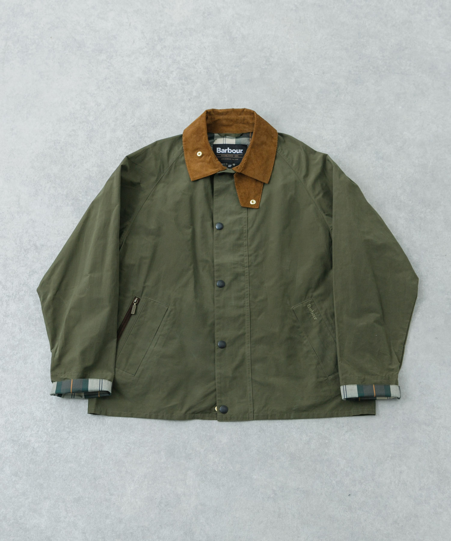 Barbour　ICONS TRANSPORT CASUAL JACKET IVY GREEN M