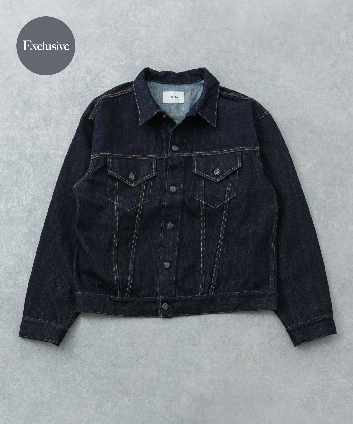 A PRESSE Vintage Black Chambray Work Jacket(2 BLACK): アウター