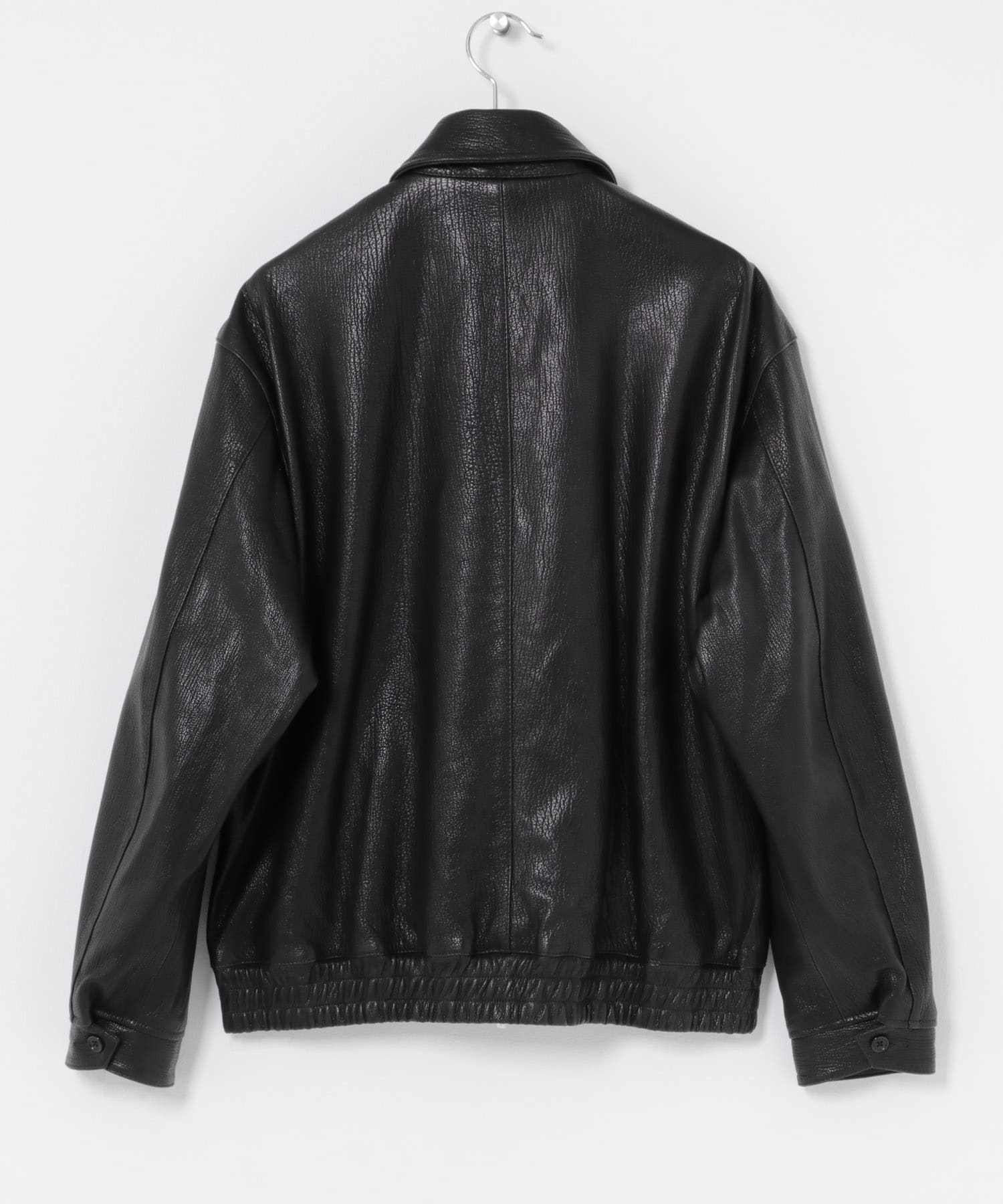 SEVEN BY SEVEN LEATHER ZIP UP BLOUSON(M 010 BLACK): アウター