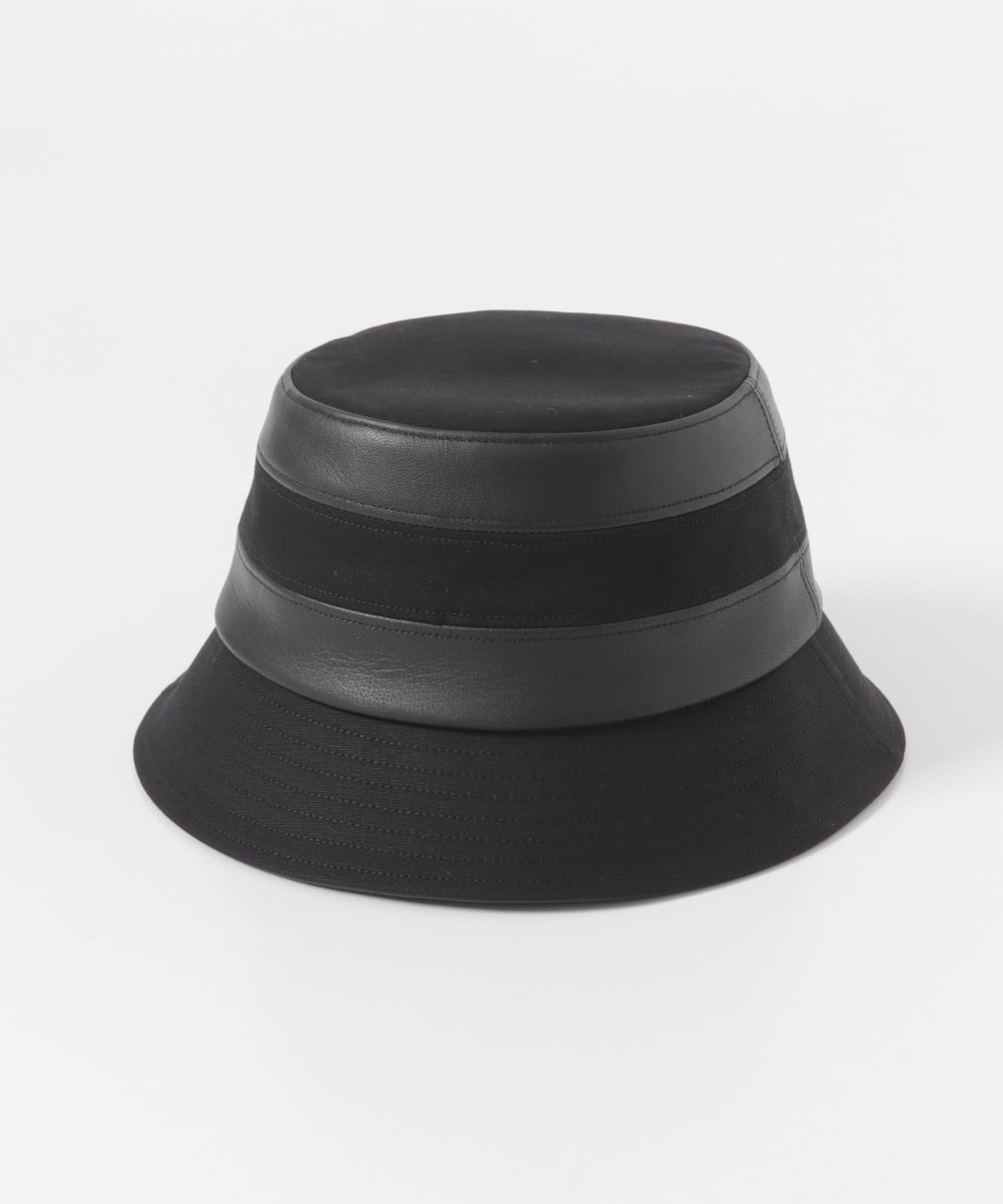 KIJIMA TAKAYUKI DUCK&GOATSKIN BUCKET HAT(2 BLACK): 帽子｜URBAN