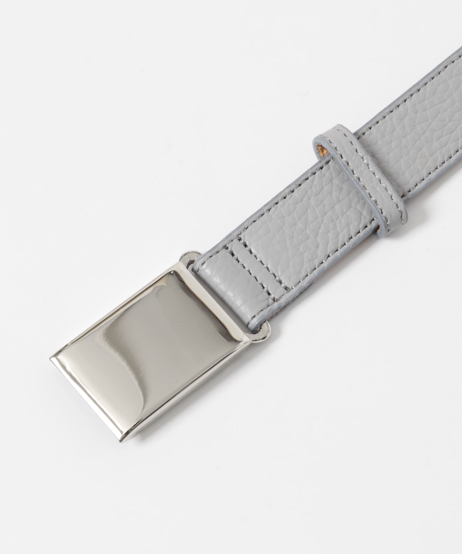 Scye　BOX BUCKLE BELT ライトグレー M