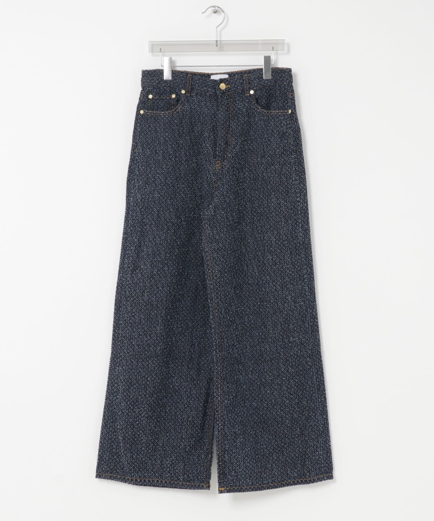 GANNI　TWEED DENIM BAGGY JEANS RINSE 25
