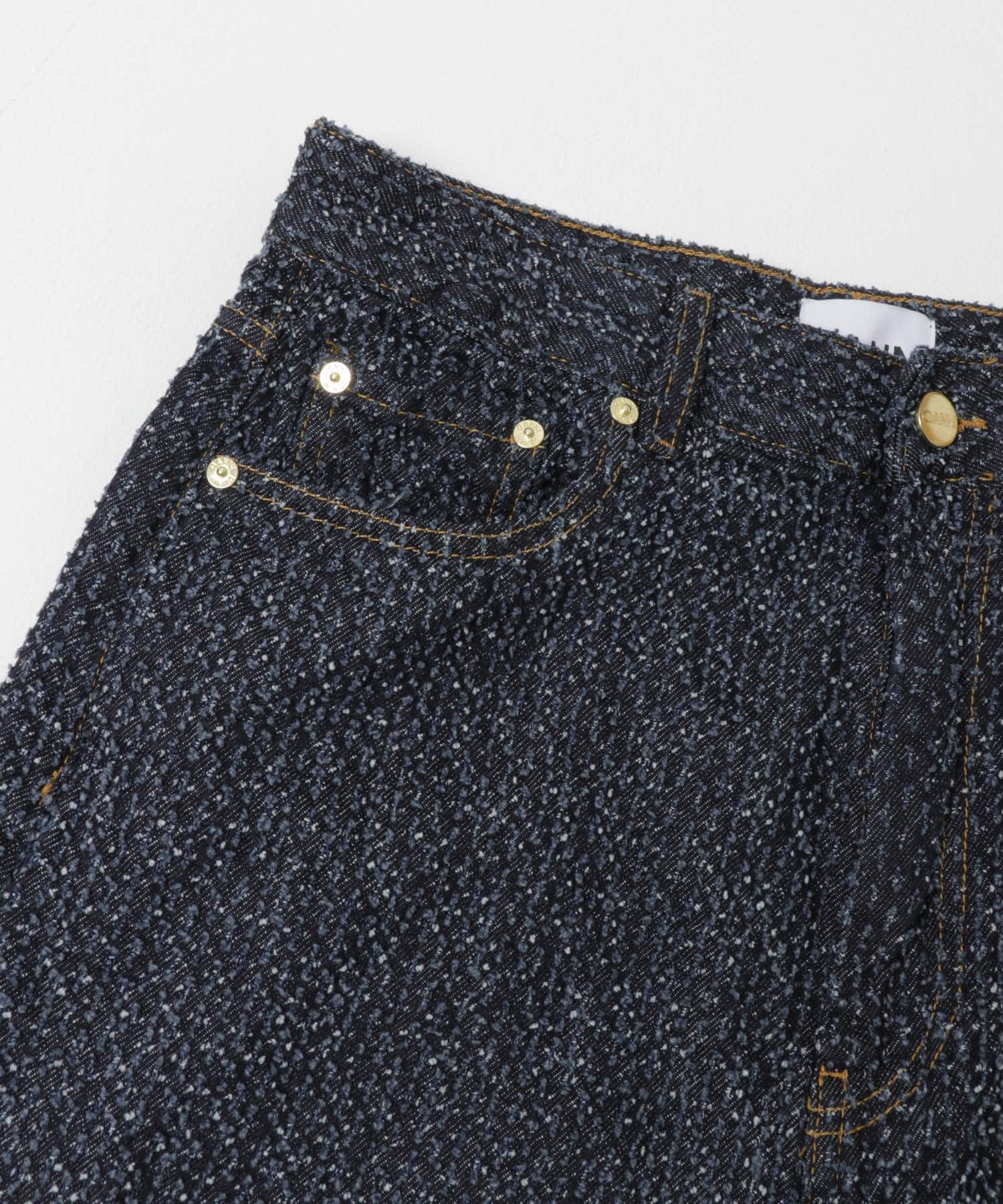 GANNI　TWEED DENIM BAGGY JEANS RINSE 25