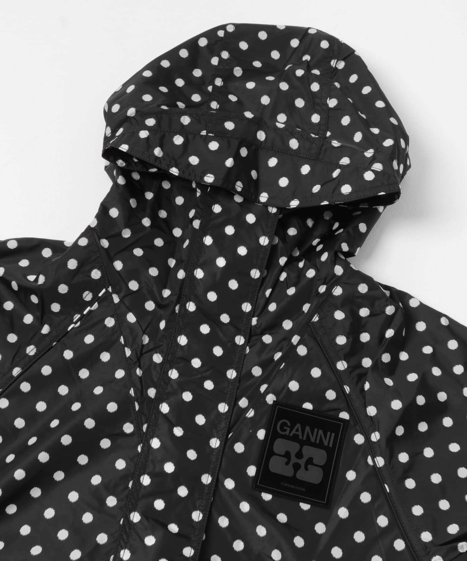 GANNI　FLYWEIGHT NYLON JACKET BLACK S/M