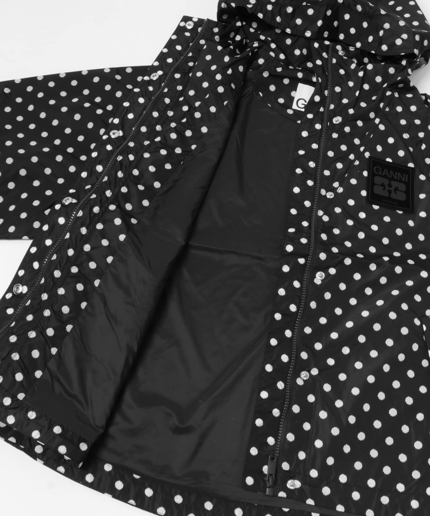 GANNI　FLYWEIGHT NYLON JACKET BLACK S/M