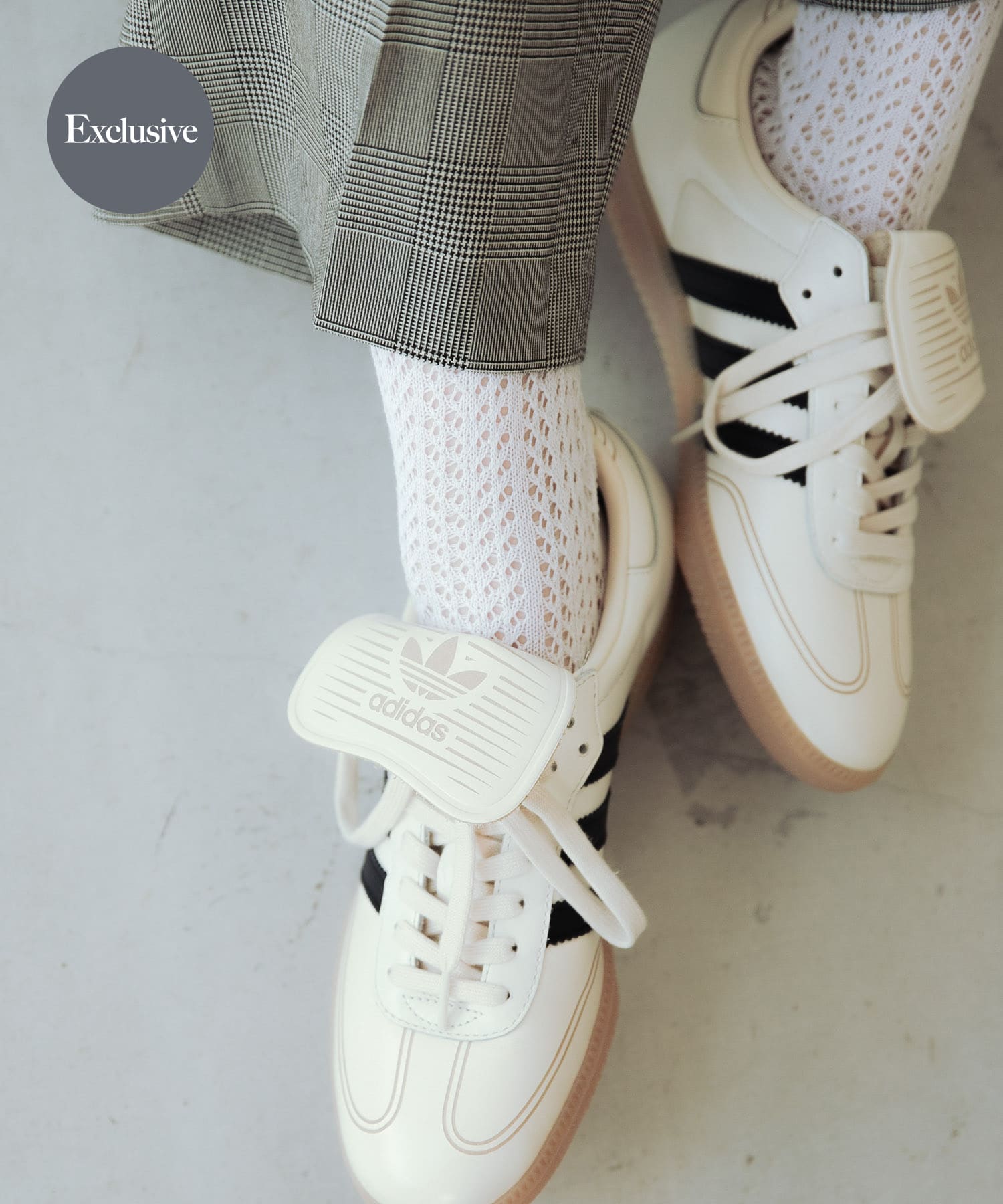 adidas　EXCLUSIVE SAMBA LT コアホワイト 23