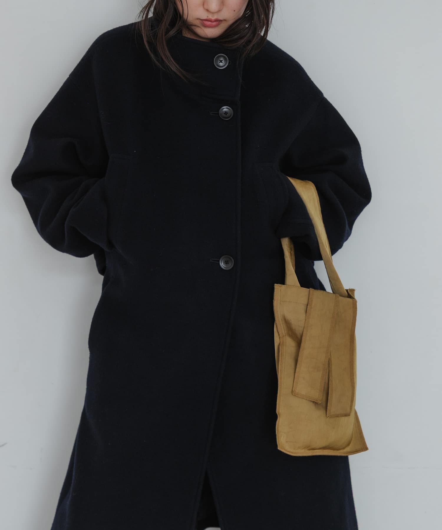 『一部別注カラー』ITTI　MARY INSIDE OUT TOTE- S 別注CURRY -