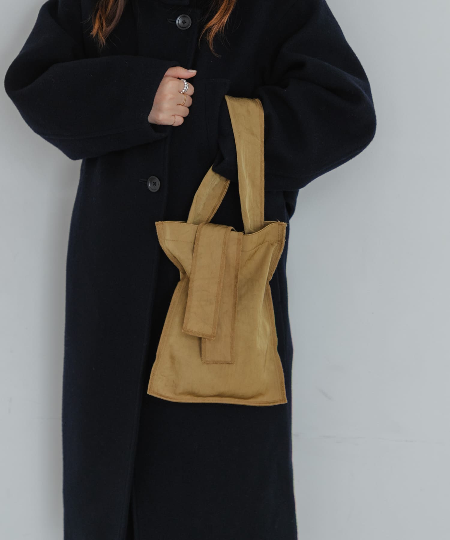 『一部別注カラー』ITTI　MARY INSIDE OUT TOTE- S 別注CURRY -