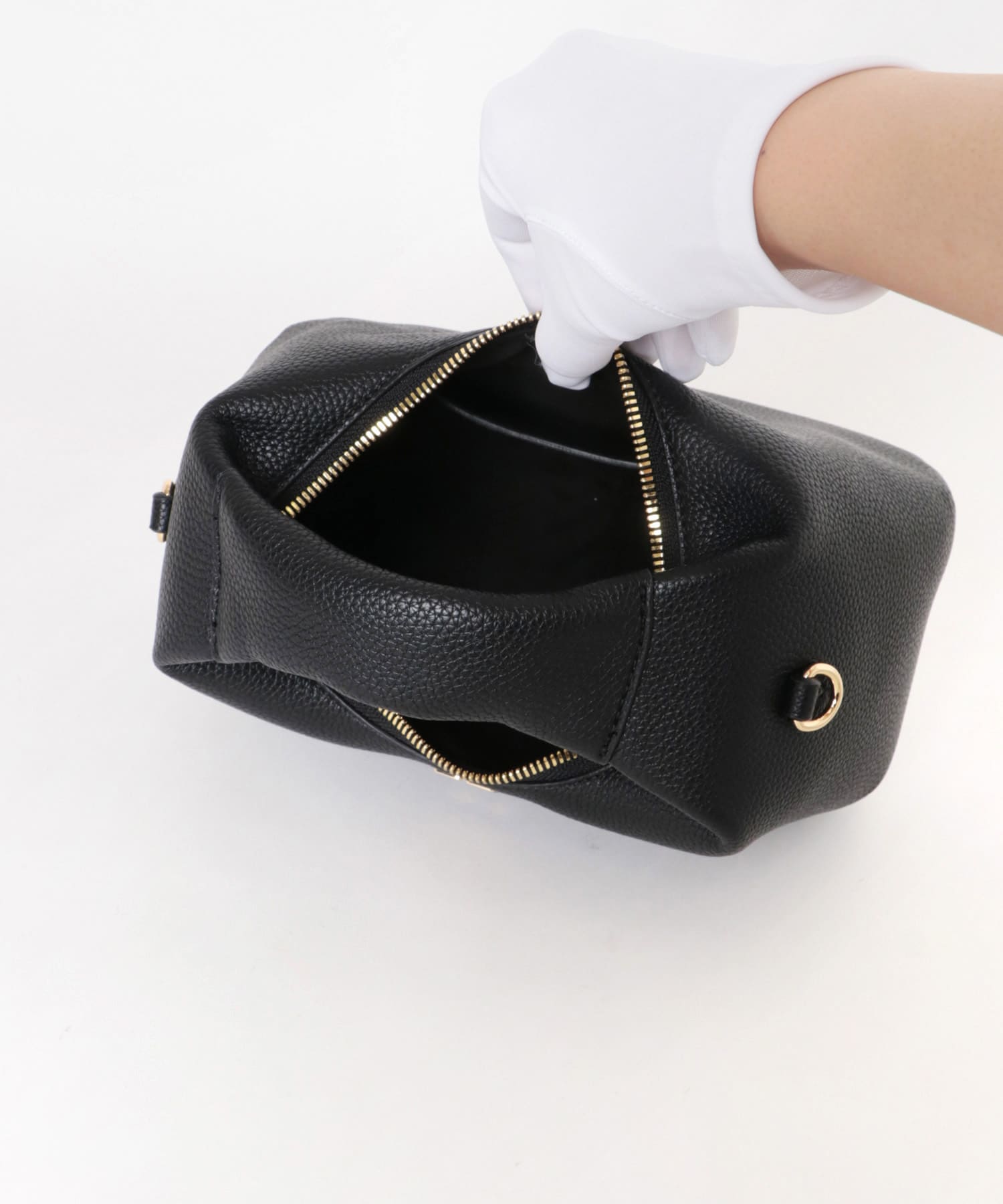 GANNI　HOBO MINI GRAINED BLACK -