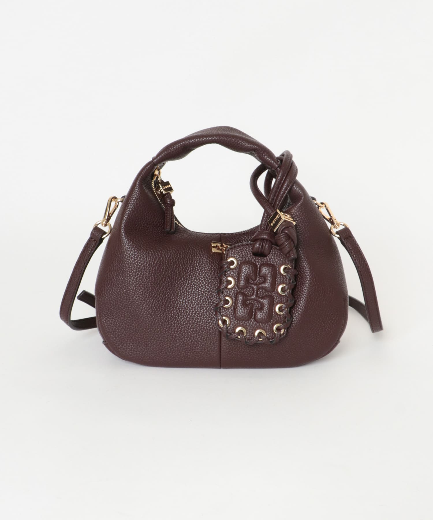 GANNI　HOBO MINI GRAINED