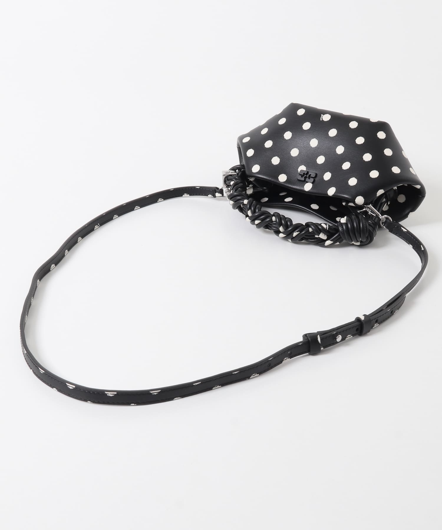 GANNI　BOU MINI PRINTED BLACK -