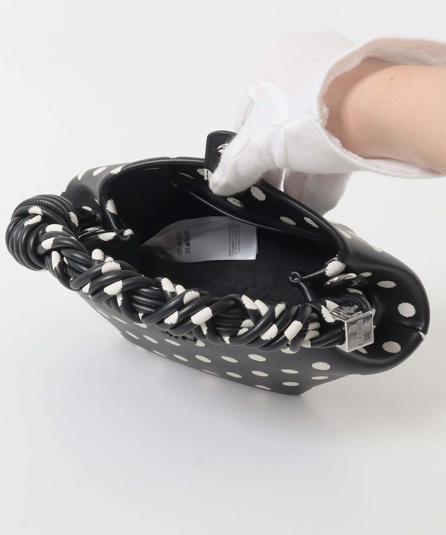 GANNI　BOU MINI PRINTED BLACK -