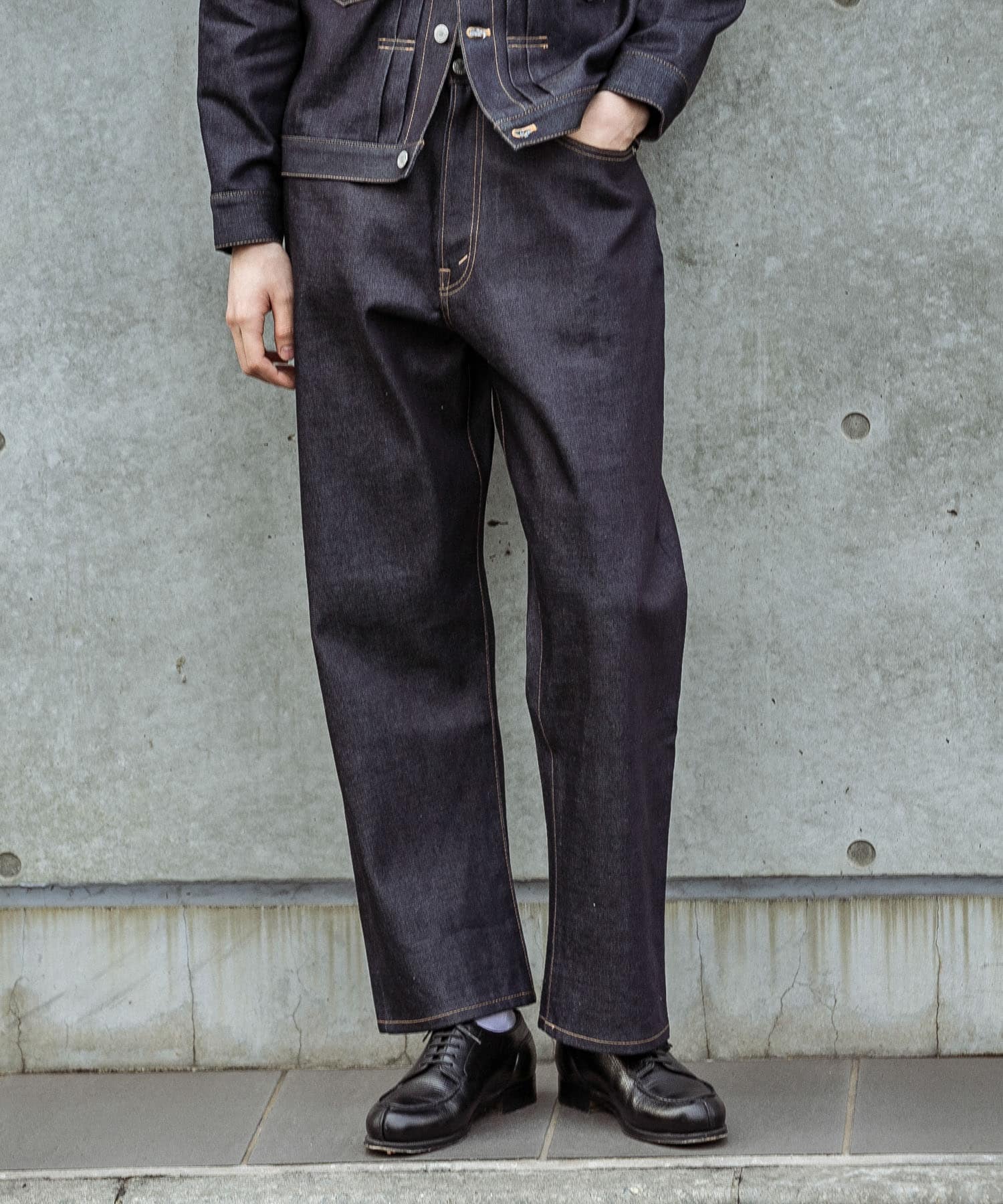 SHIOTA　スーピマDENIM PANTSバギー#JAY