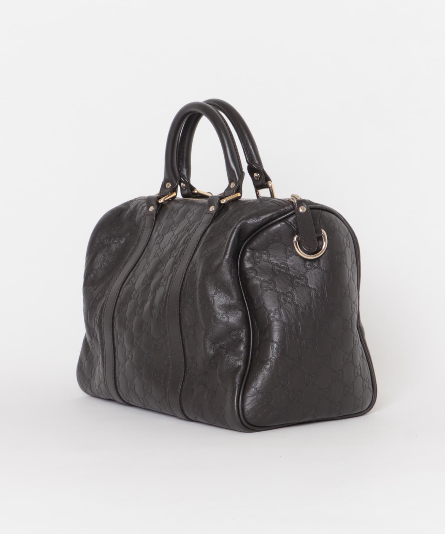 VINTAGE グッチ00SGGシマレザーミニボストン(- -): バッグ｜URBAN