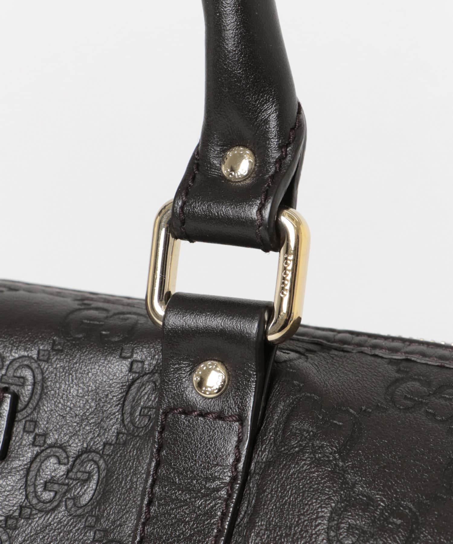 VINTAGE グッチ00SGGシマレザーミニボストン(- -): バッグ｜URBAN