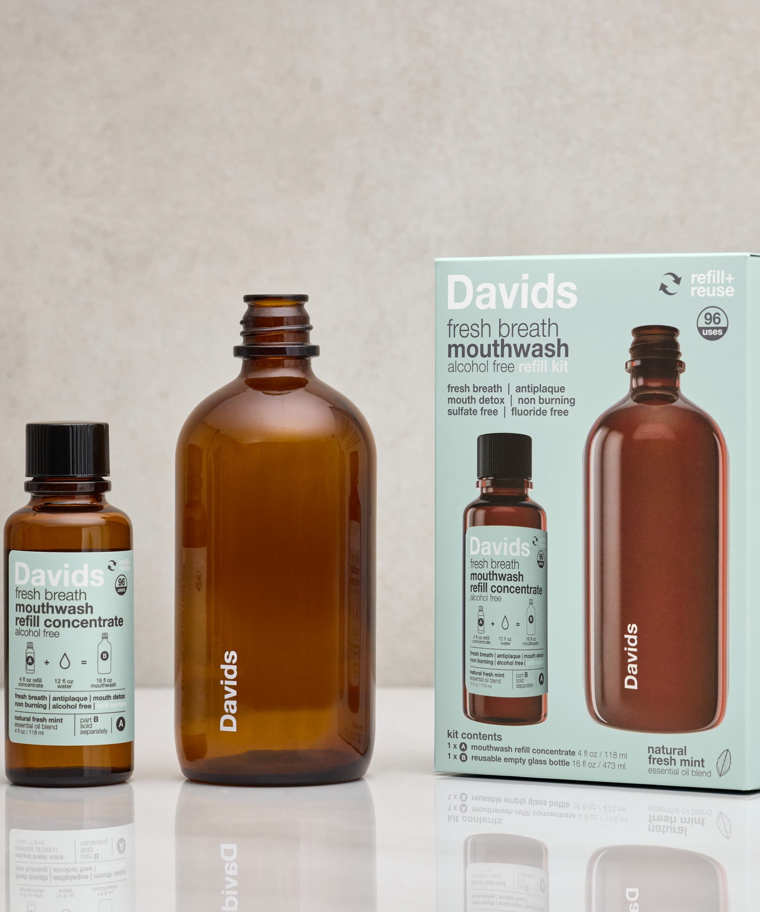 『WEB限定』Davids　fresh breath mouthwash