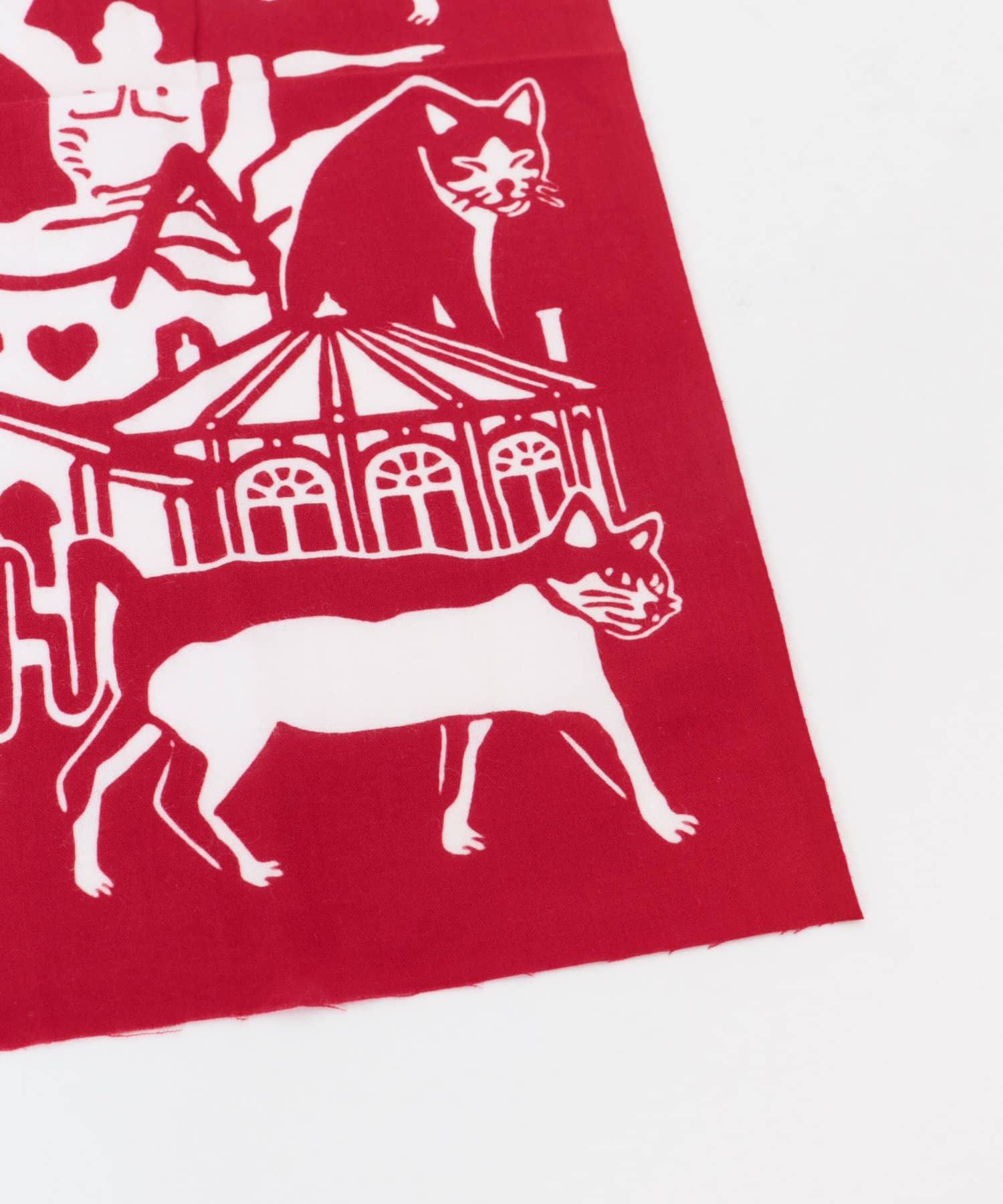 たてまつる　長崎のURおまがり猫 本染赤 レッド 0