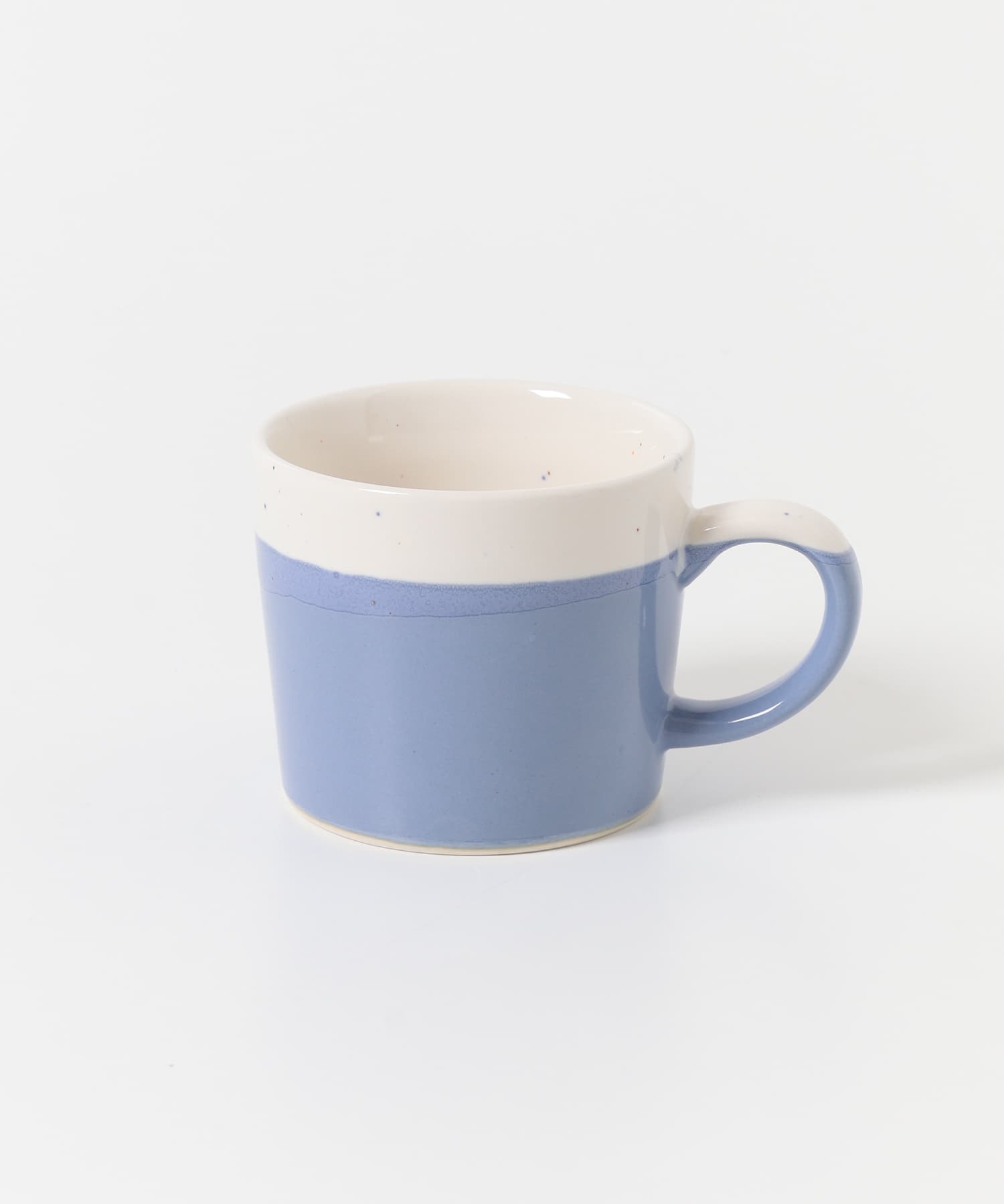 ミドリ陶芸舎　ショートマグツートン 紫×白 0