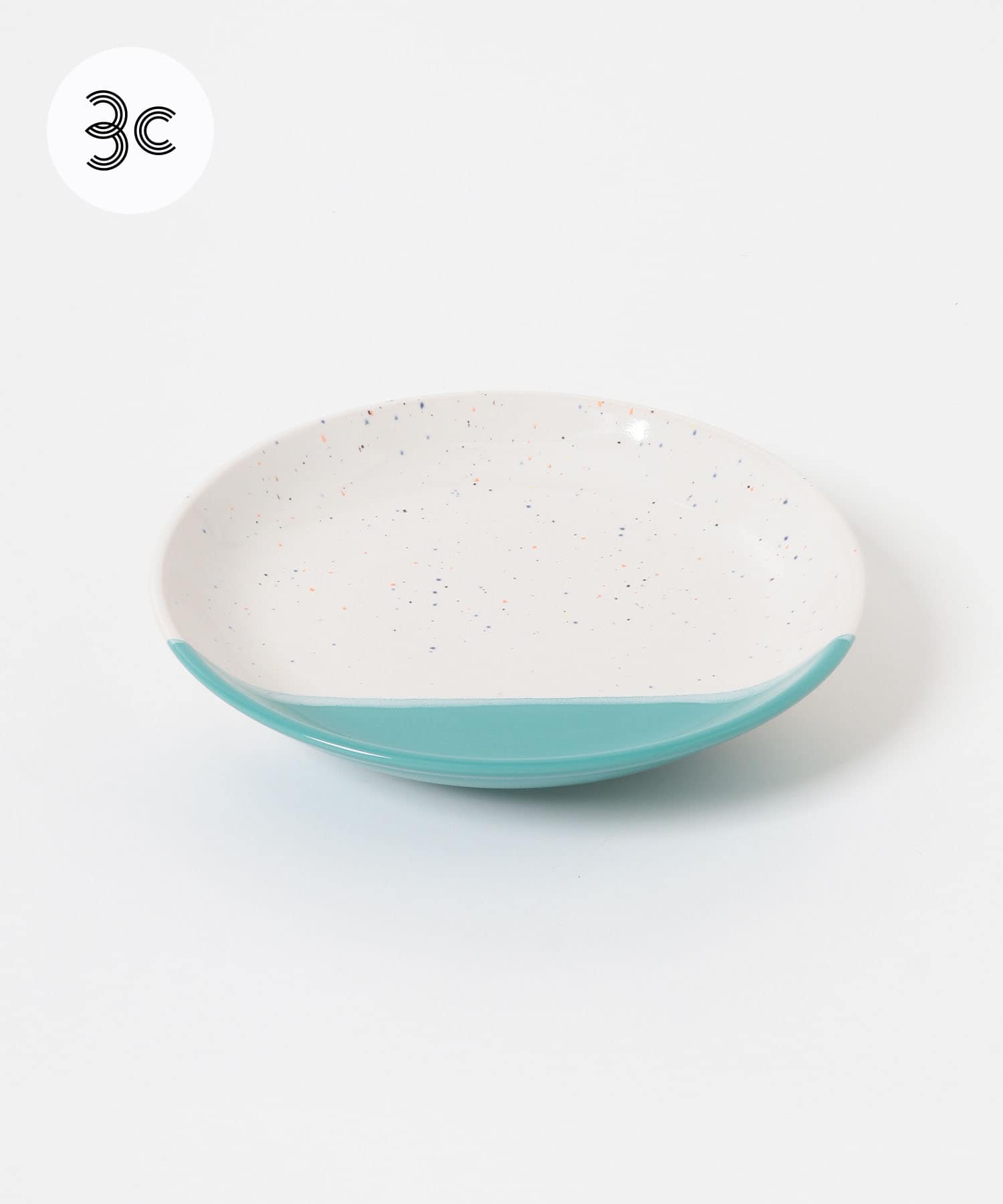 ミドリ陶芸舎　Lプレート深型ツートン