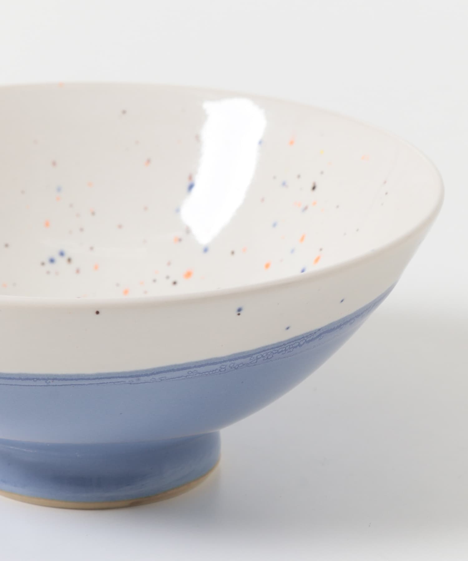 ミドリ陶芸舎　茶碗Lツートン 紫×白 0